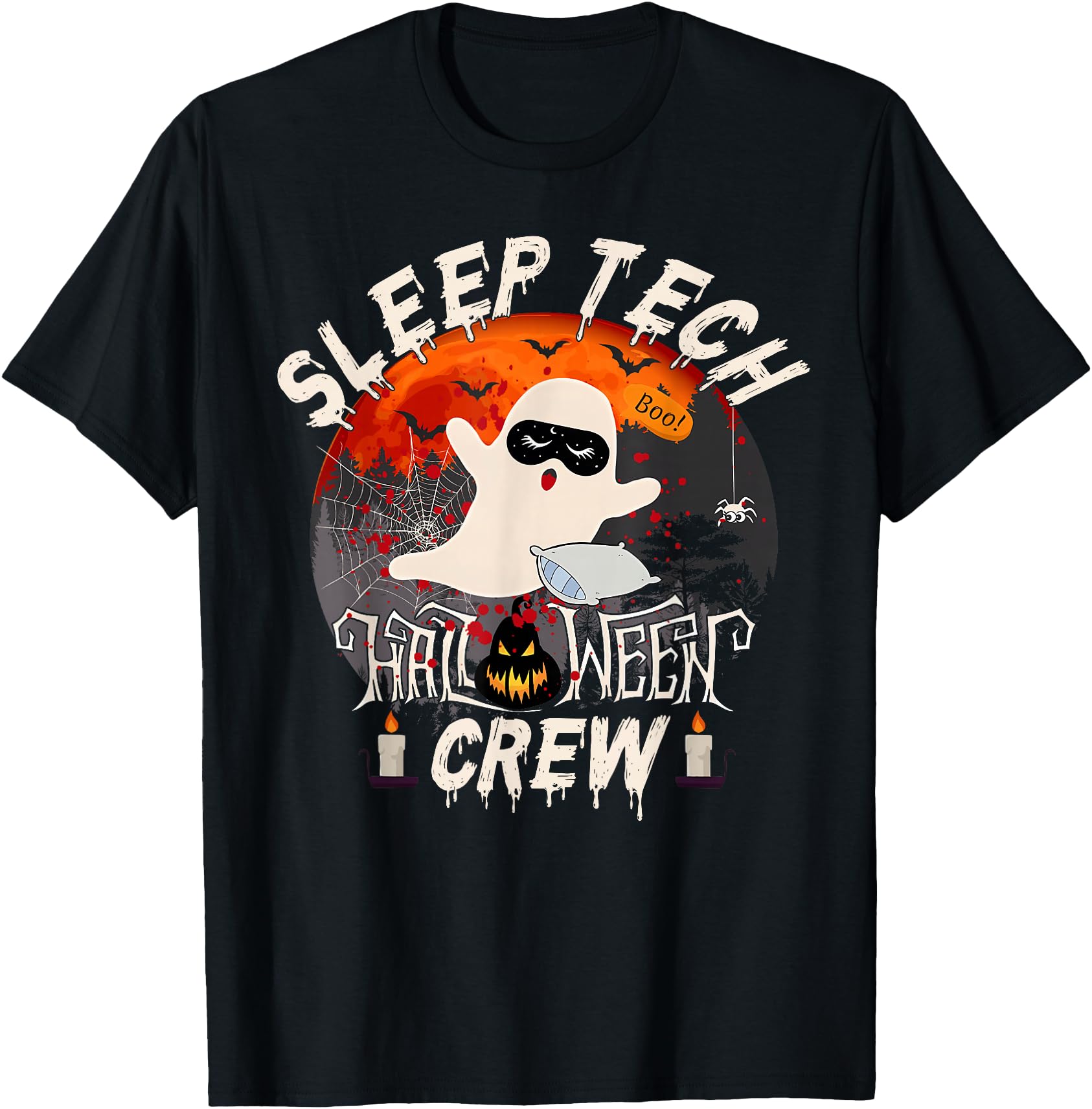 Spooky Sleep Tech Boo Crew Sleep Technician Halloween