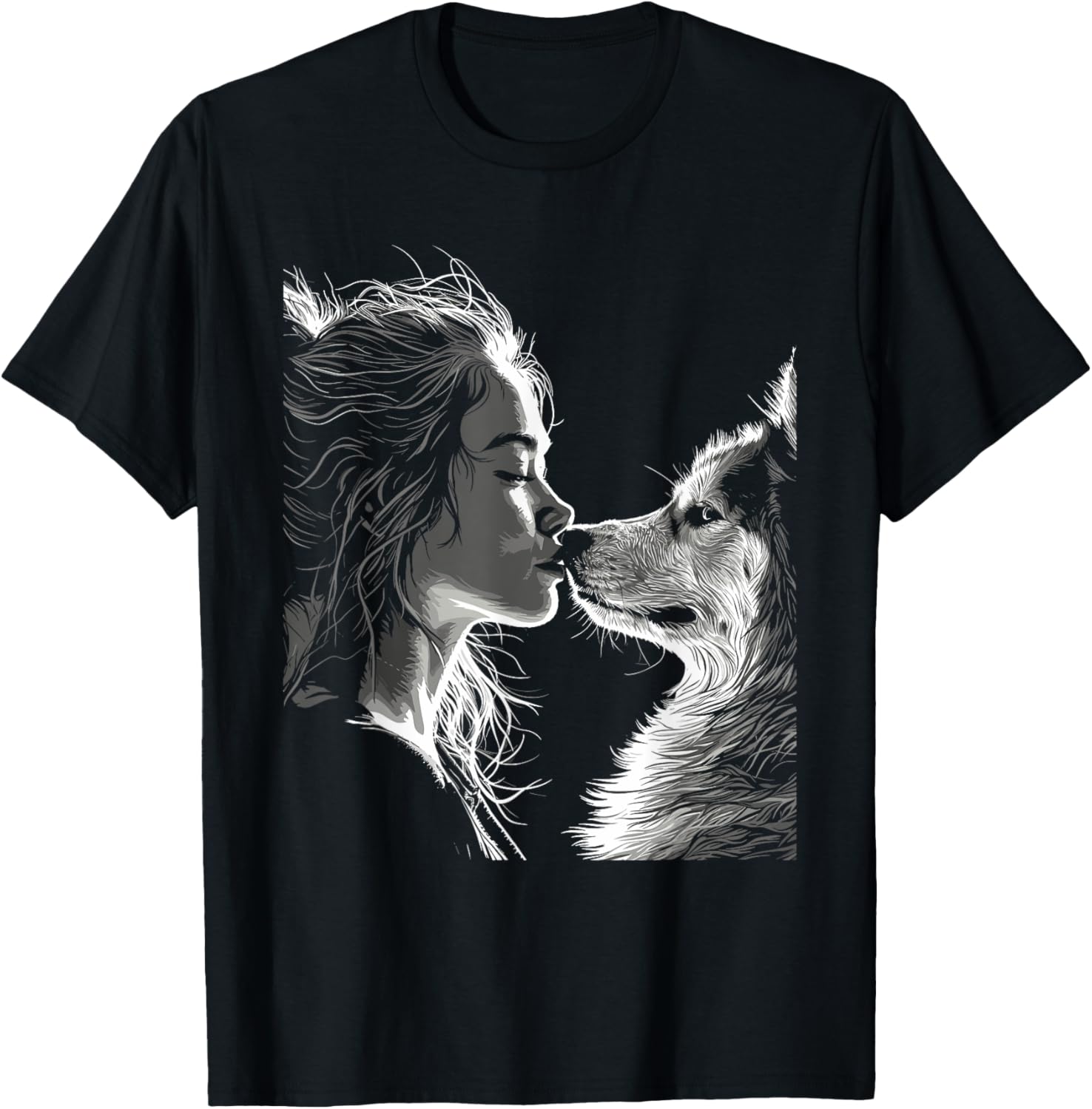 Alaskan Malamute Mom Malamute Dog Art Mother's Day T-Shirt