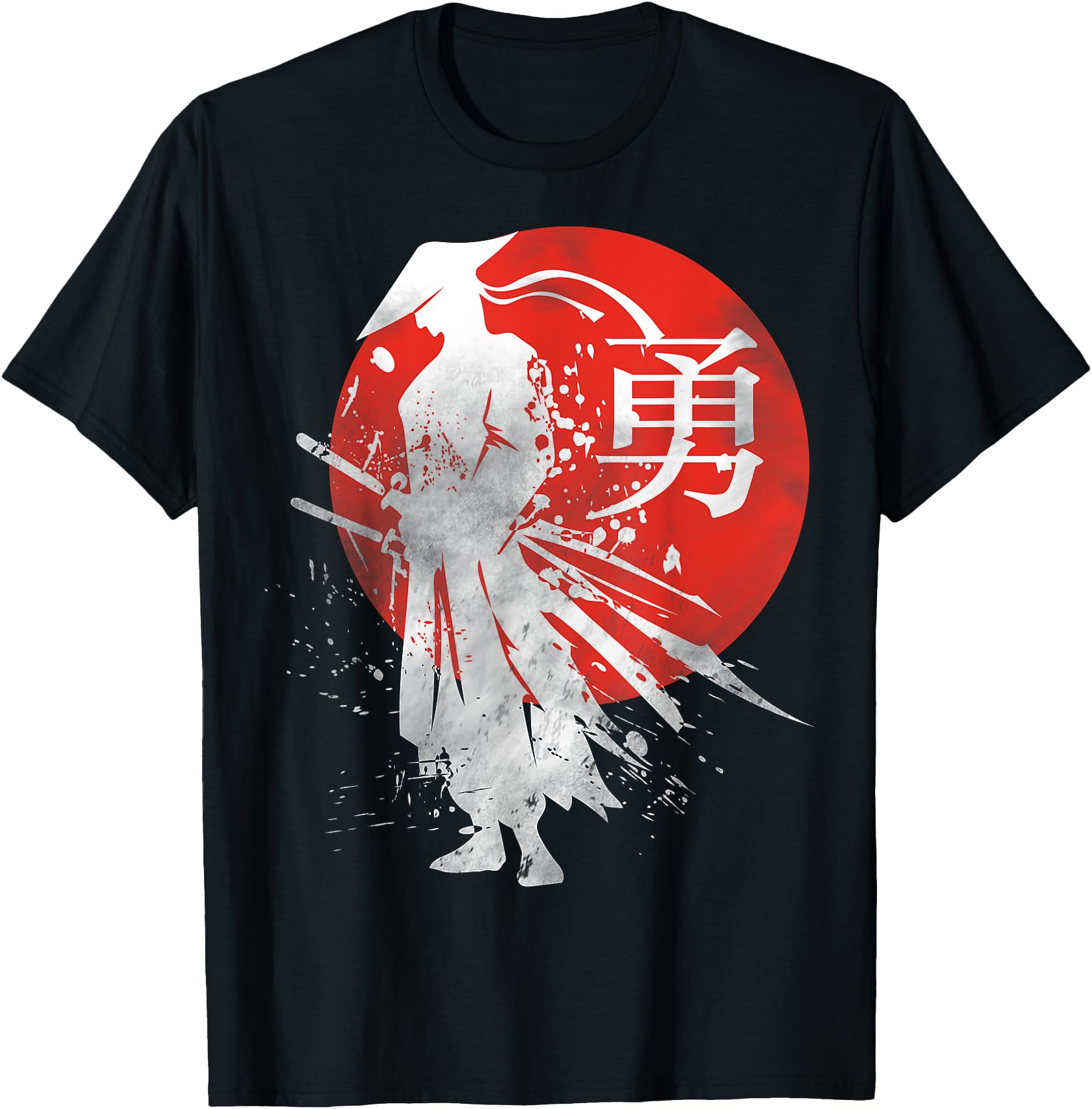 Japanese Samurai Warrior Retro Japan Calligraphy for Courage