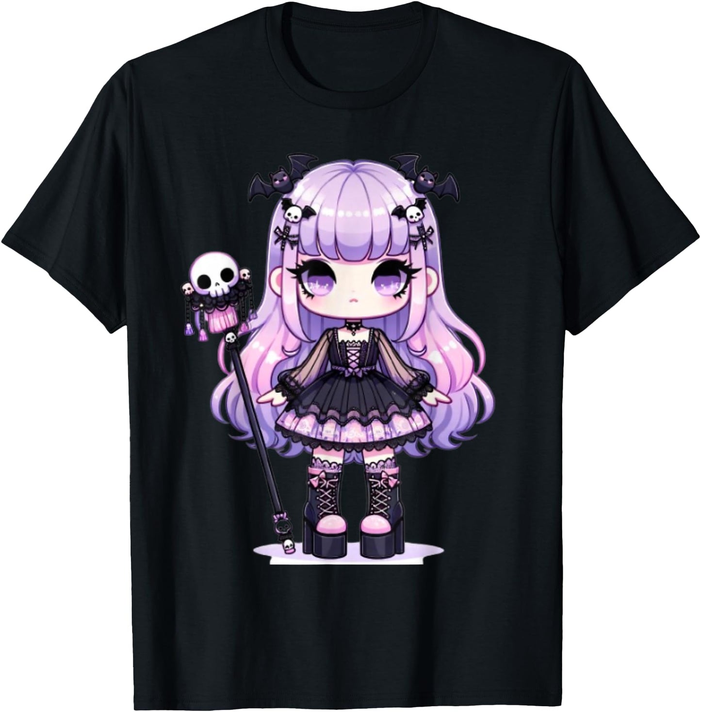 Lilac Chibi Pastel Goth Girl Kawaii Creepy Cute Anime
