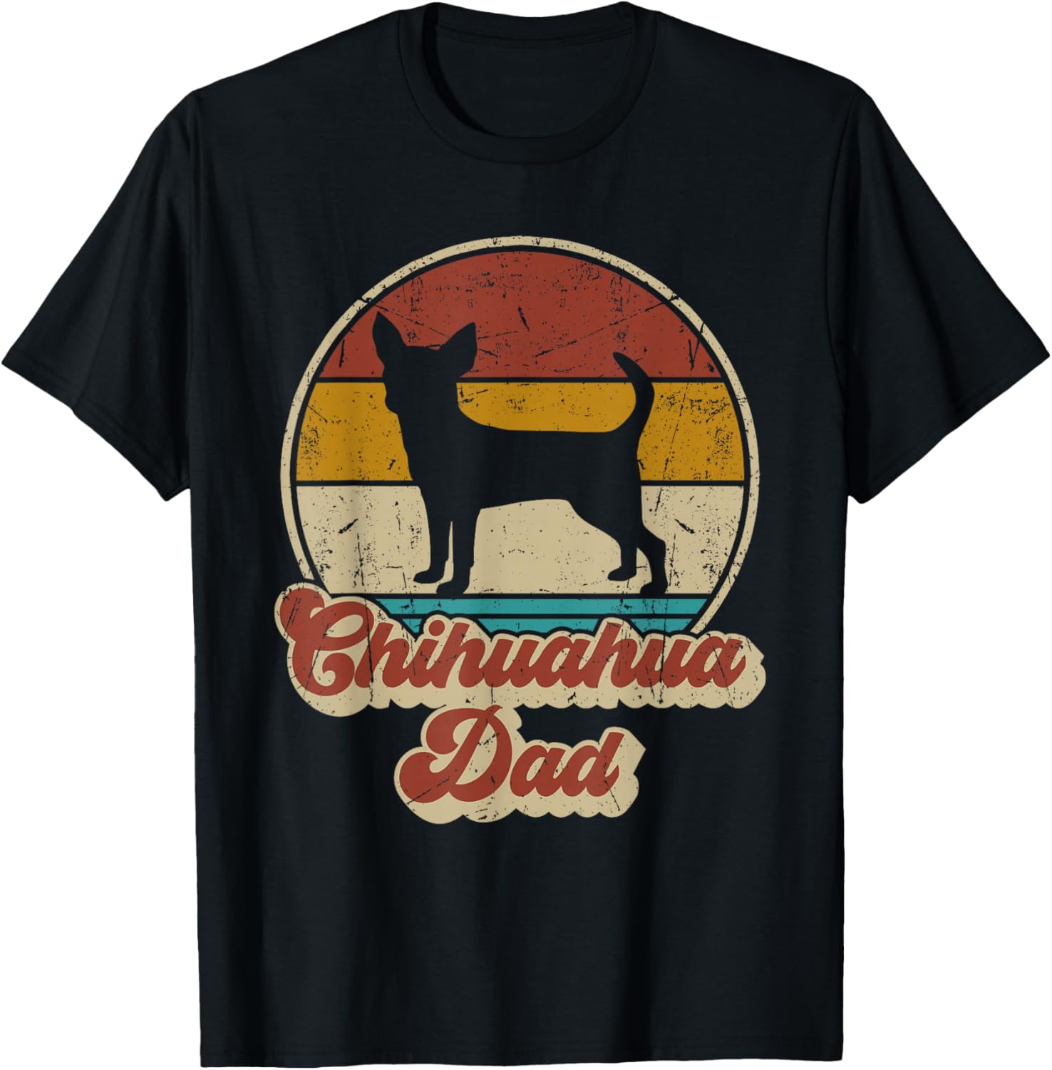 Chihuahua Dad Funny Dog Lover Gift Men Chihuahua Dog Vintage T-Shirt