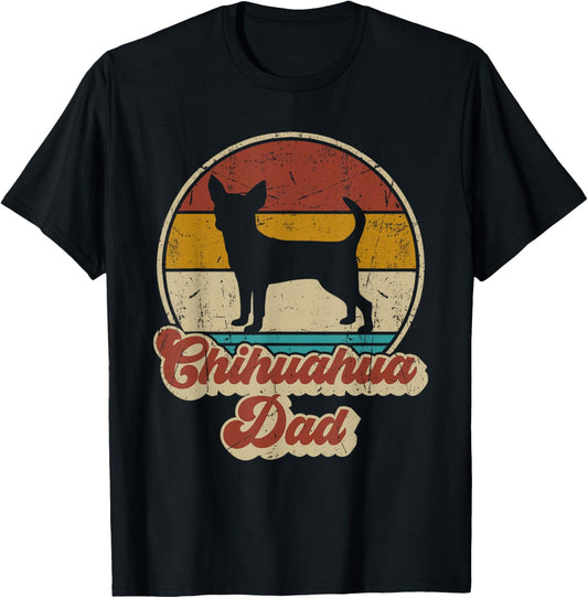Chihuahua Dad Funny Dog Lover Gift Men Chihuahua Dog Vintage T-Shirt