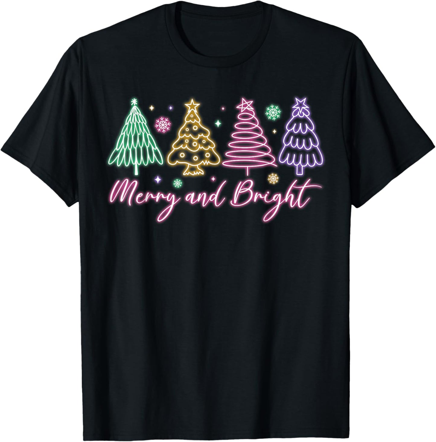 Merry and Bright Christmas Tree Merry Xmas Girl Women