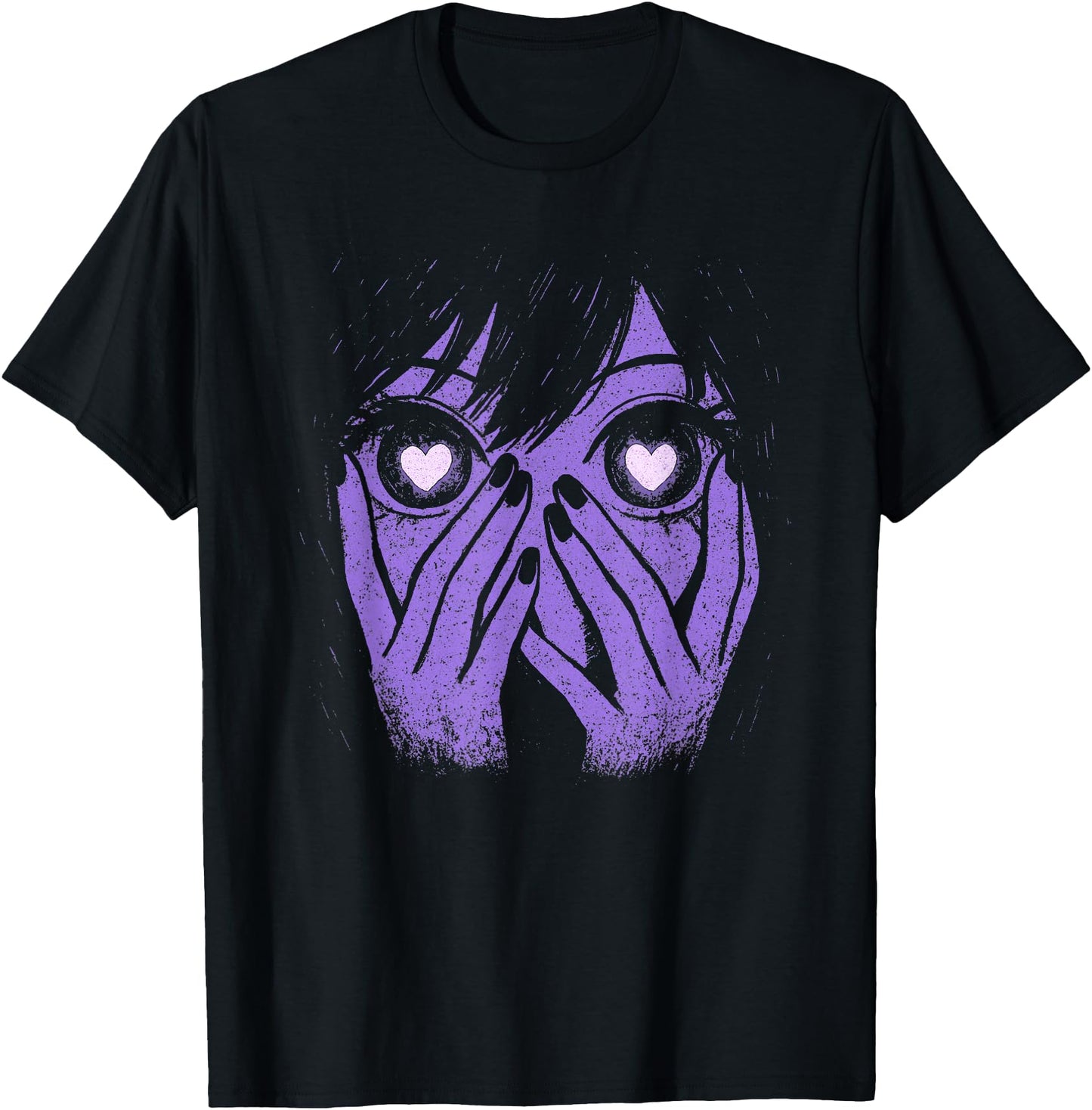 Anime Eyes Girl Hearts Manga Otaku Grunge Alt Goth Aesthetic