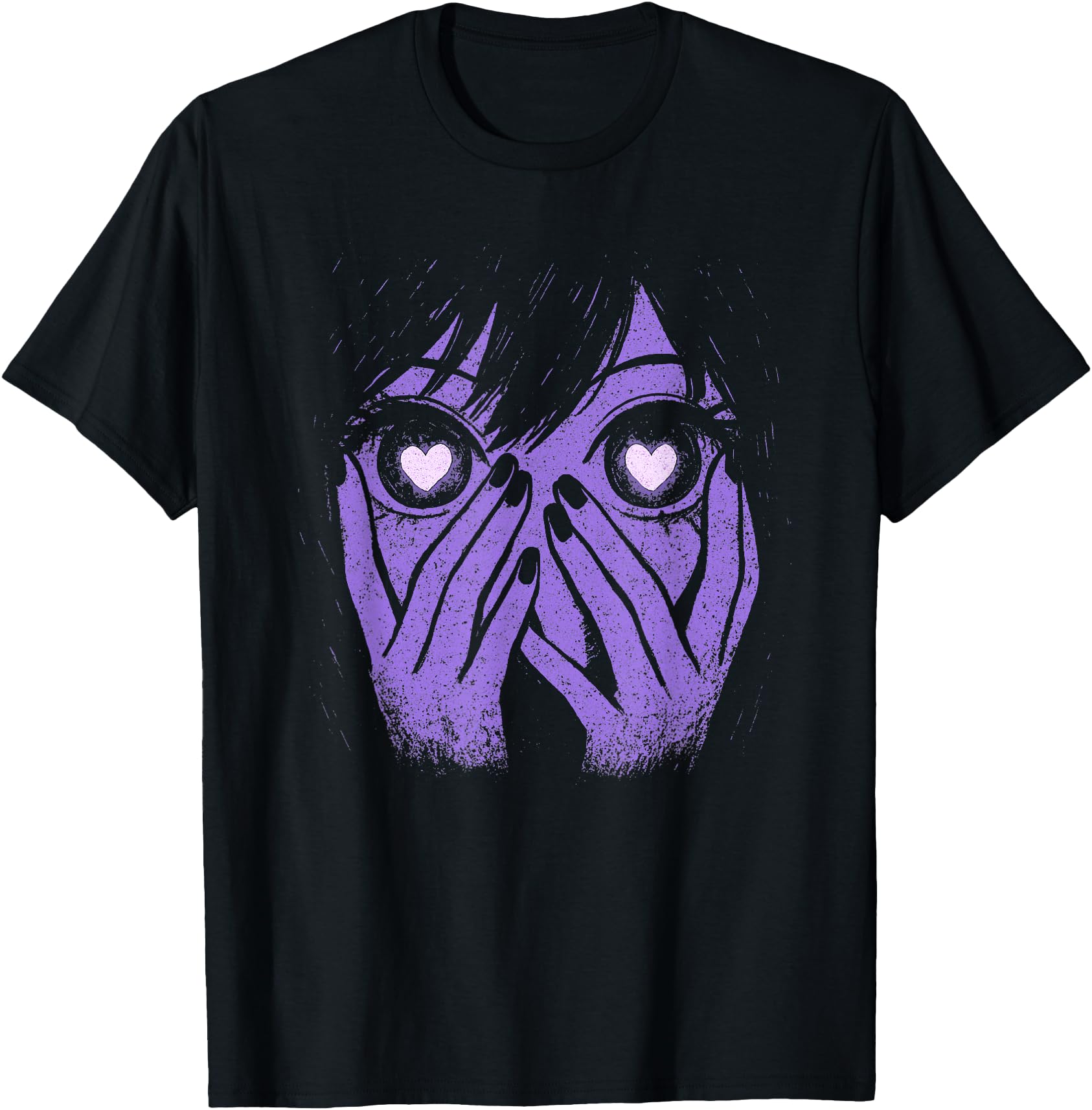 Anime Eyes Girl Hearts Manga Otaku Grunge Alt Goth Aesthetic
