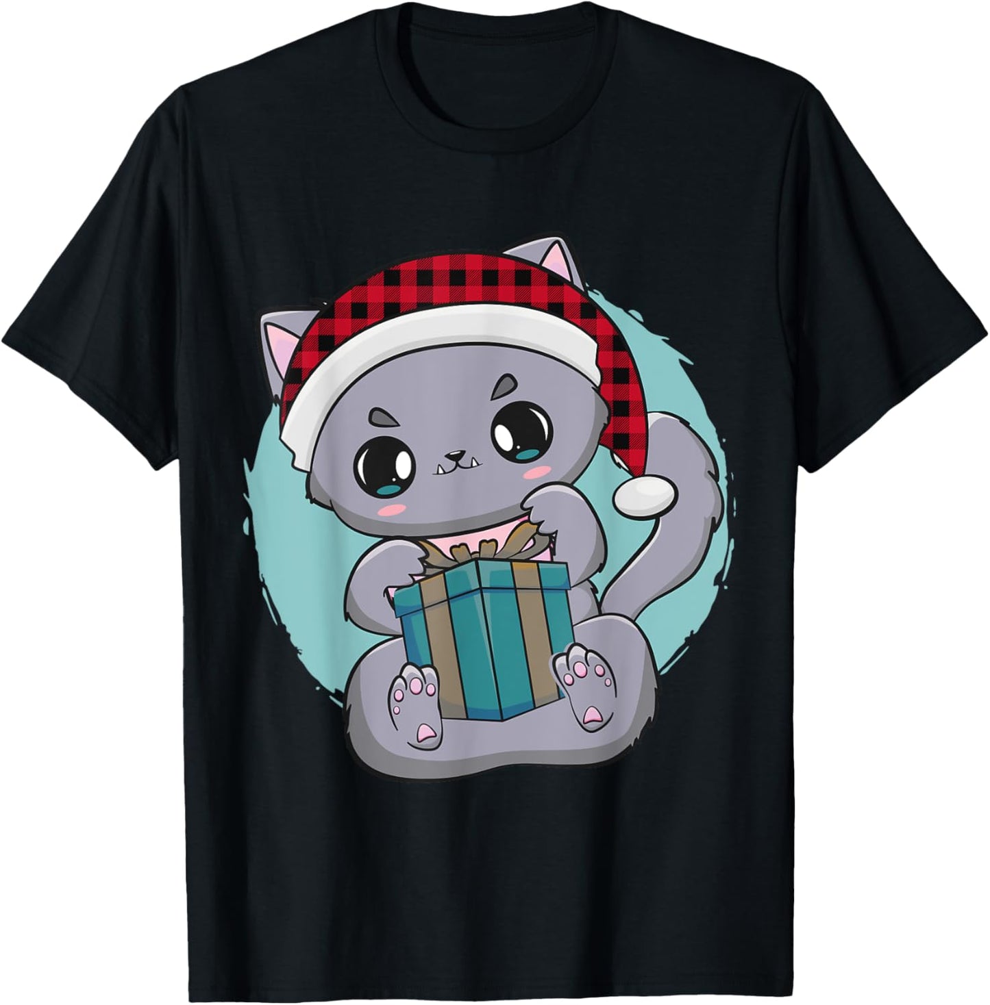 Neko Cat Kitten Chibi Anime Kawaii Cute Christmas Vaporwave