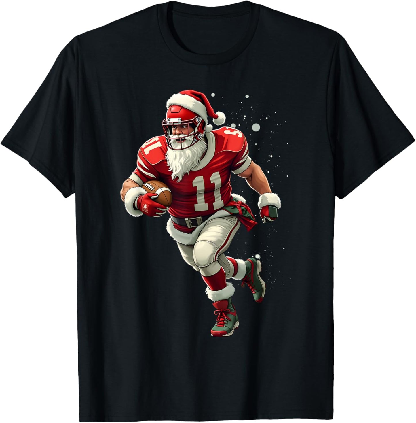 Santa Sports Christmas Football Player For Men Boys