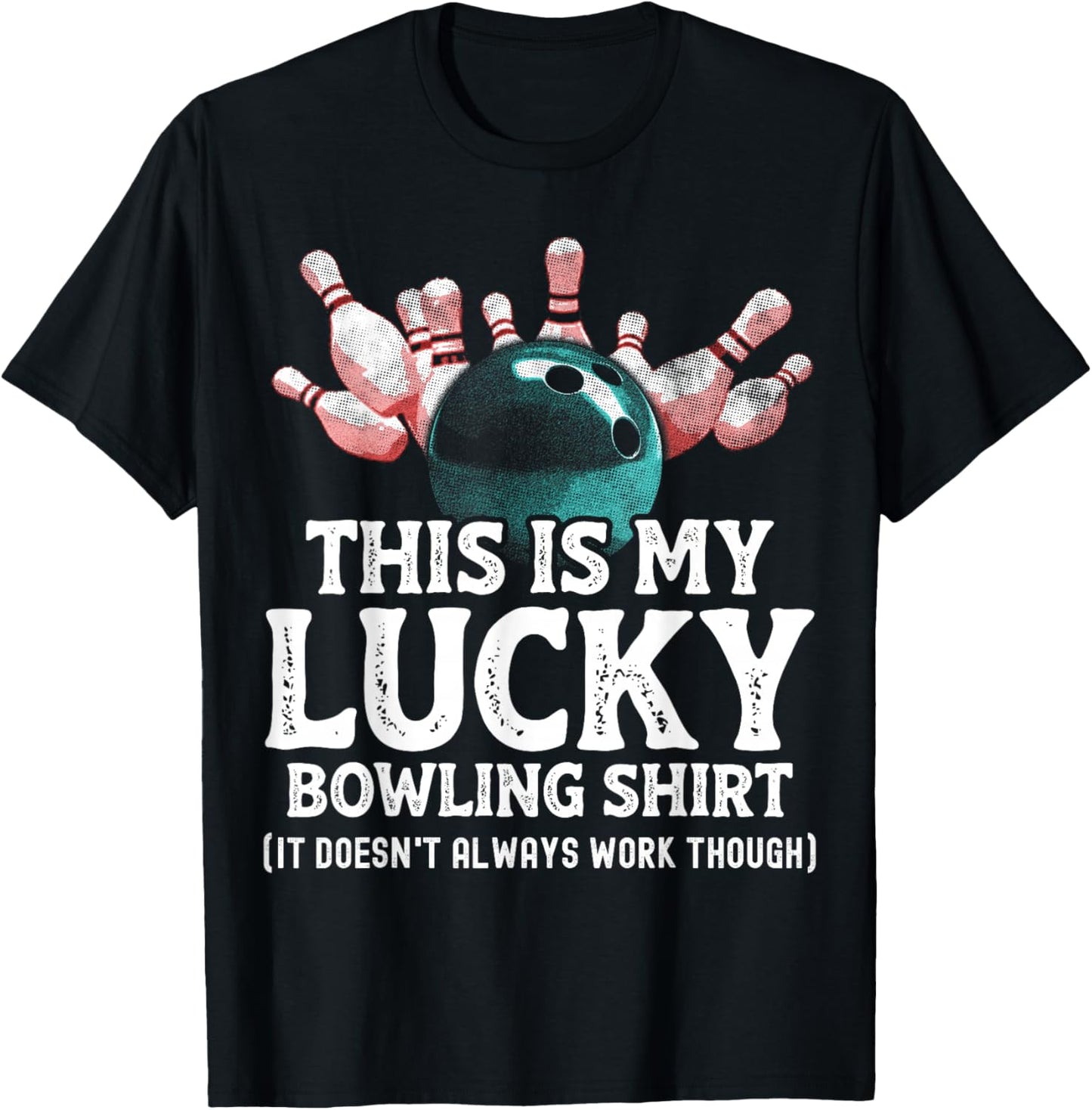 Vintage Funny Bowling Team This is My Lucky Bowling Shirt
