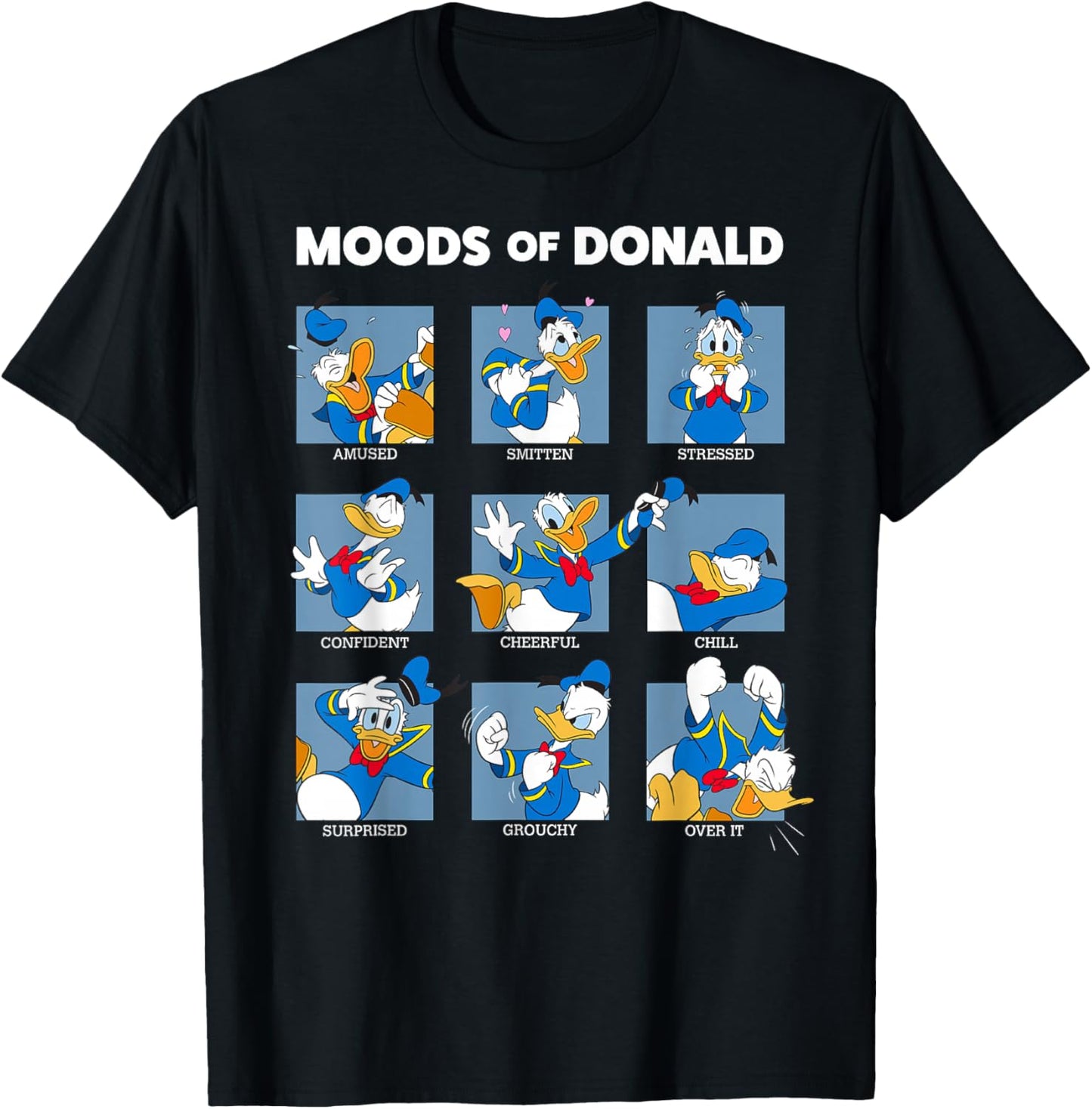 Disney Mickey And Friends Moods Of Donald Duck Short Sleeve