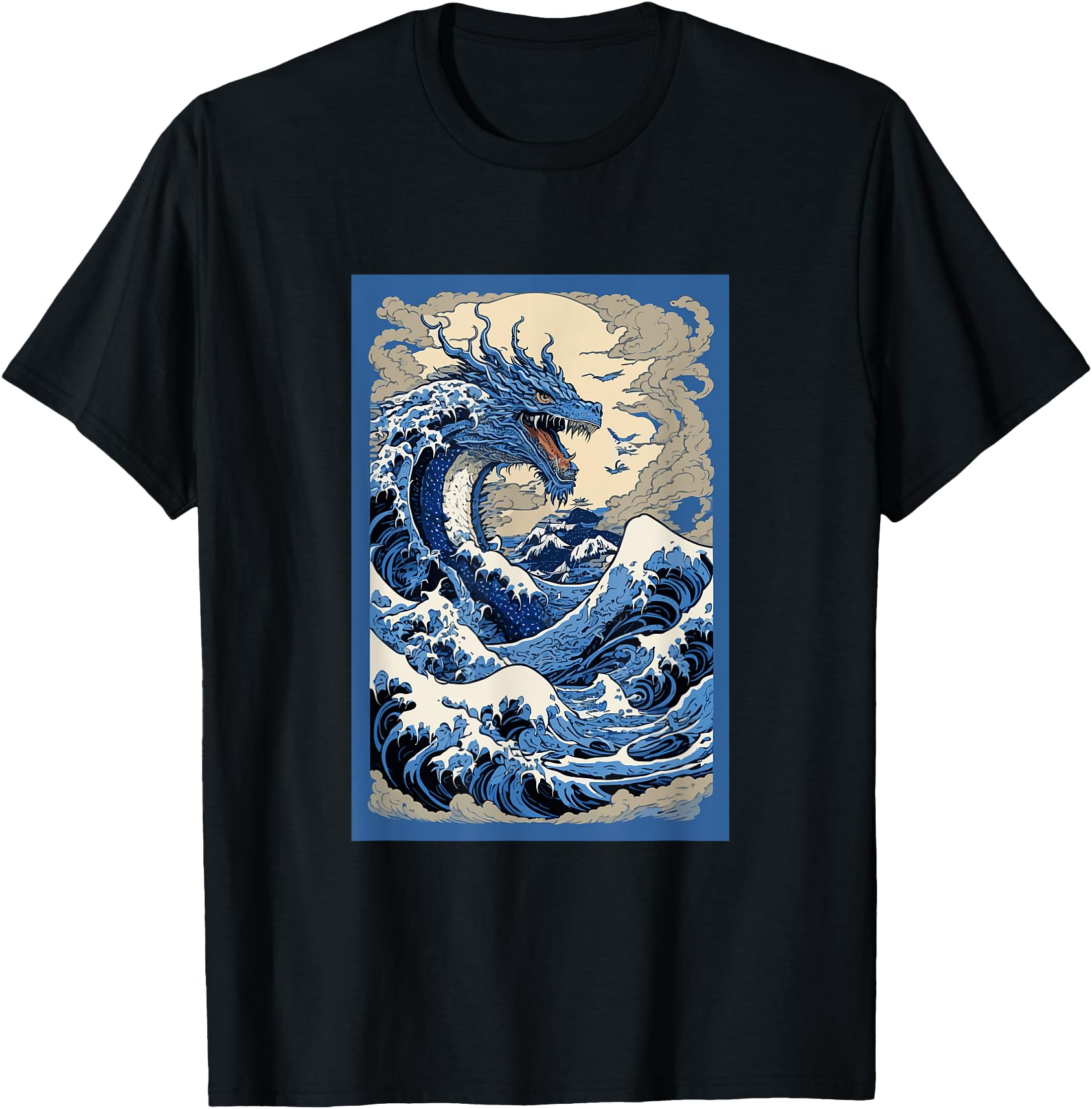 Chinese Dragon Hokusai Great Wave Off Kanagawa Japanese Art