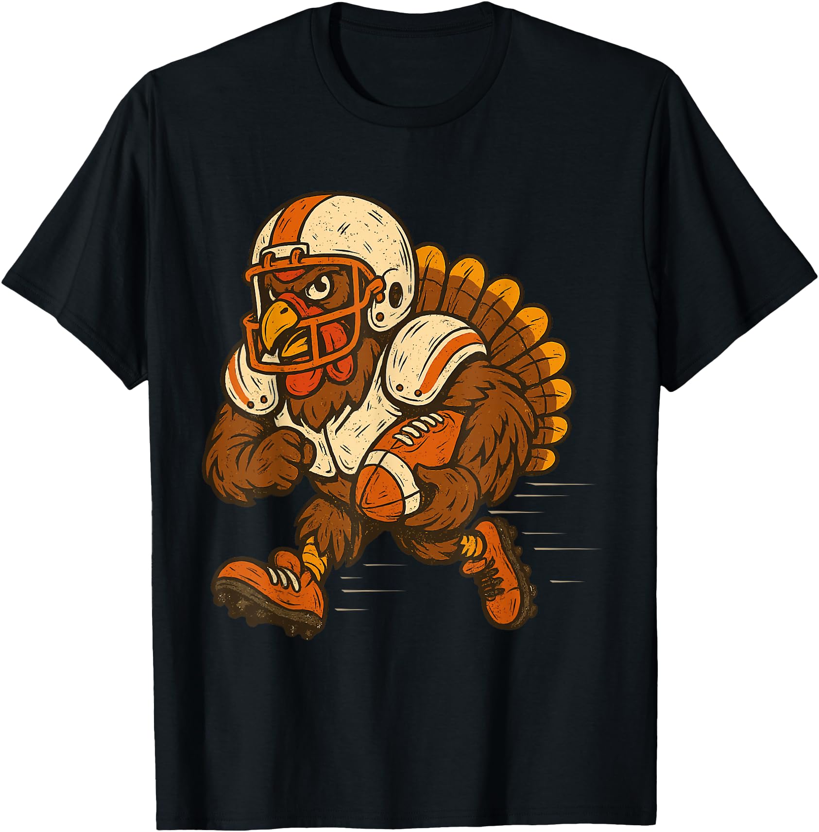 Funny Turkey Playing American Football Boys Thanksgiving