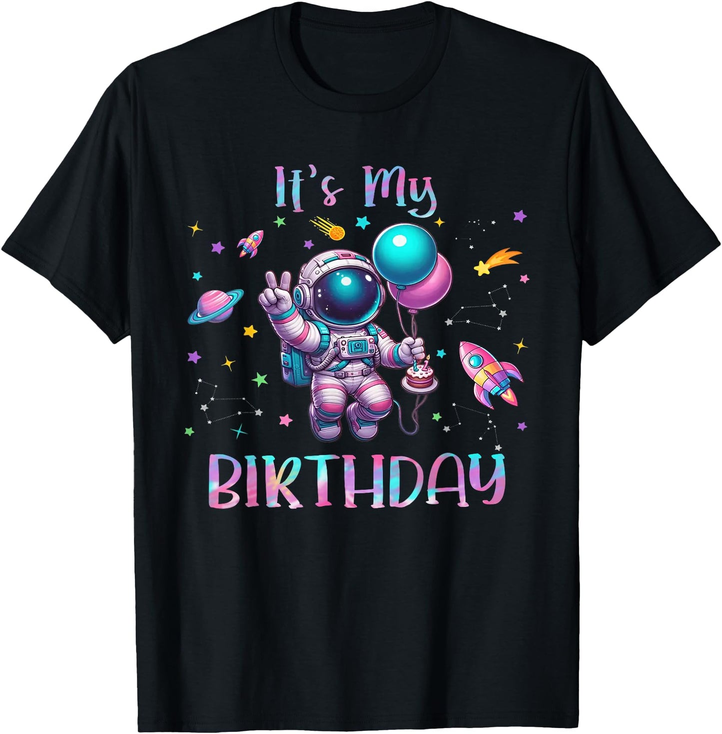 It's My Birthday Girl Astronaut Decoration Bday Party