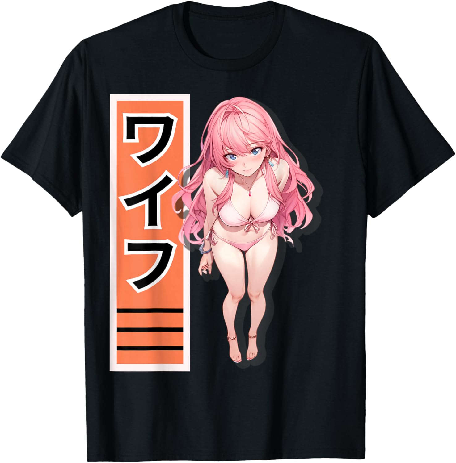 Vibrant Anime Girl Waifu Kawaii Design for Manga and Otaku