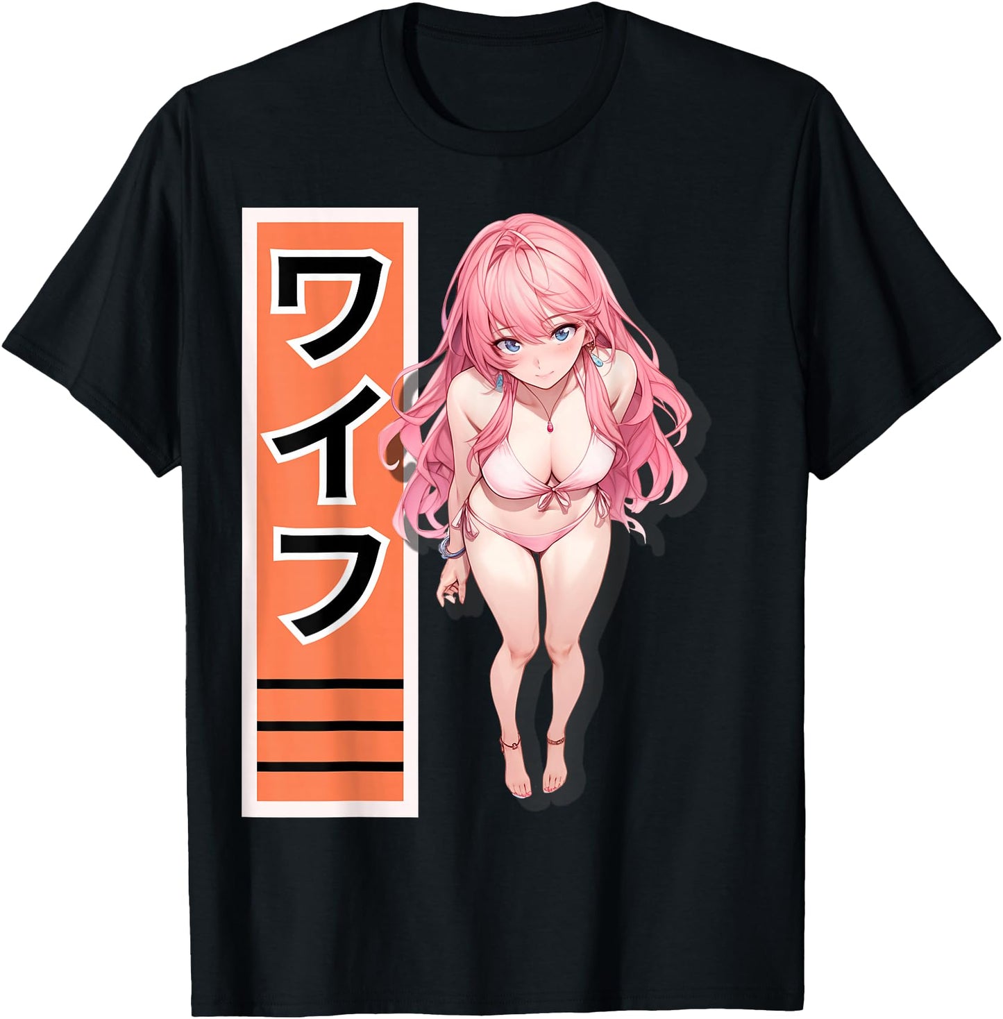 Vibrant Anime Girl Waifu Kawaii Design for Manga and Otaku