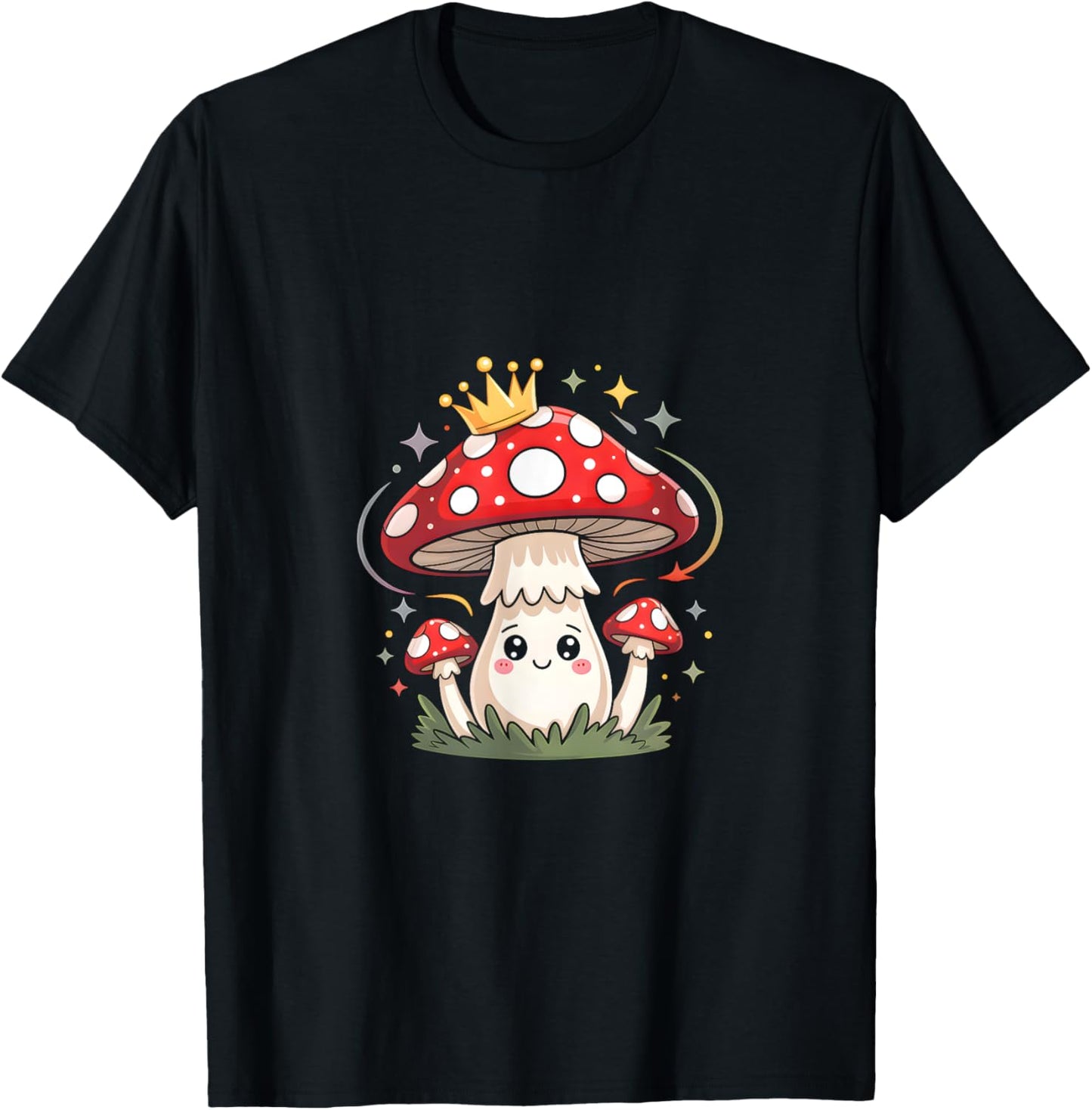 Kawaii Mushroom Cartoon King Chibi Mushroom Fantasy Charm