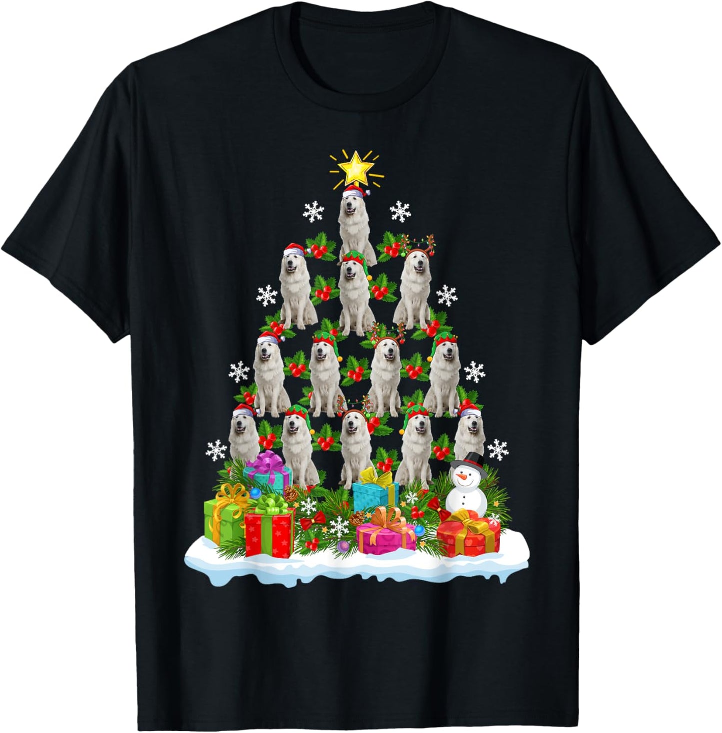 Xmas Decoration Santa Great Pyrenees Dog Christmas Tree Men Women Kids