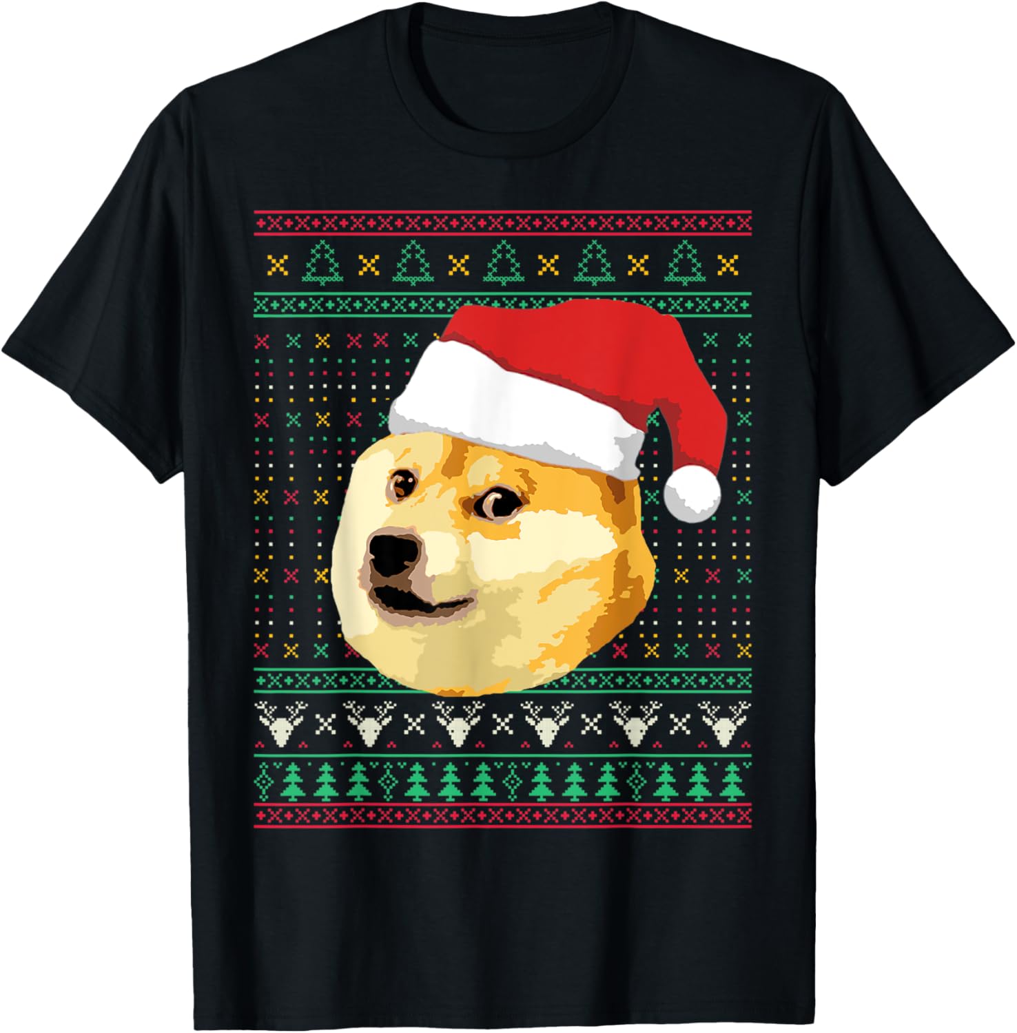 Christmas Doge Meme Shiba Inu Santa Funny Ugly Sweater Xmas