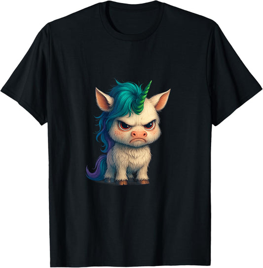 Angry Kawaii Unicorn \u2013 Grumpy Cute Chibi Rainbow