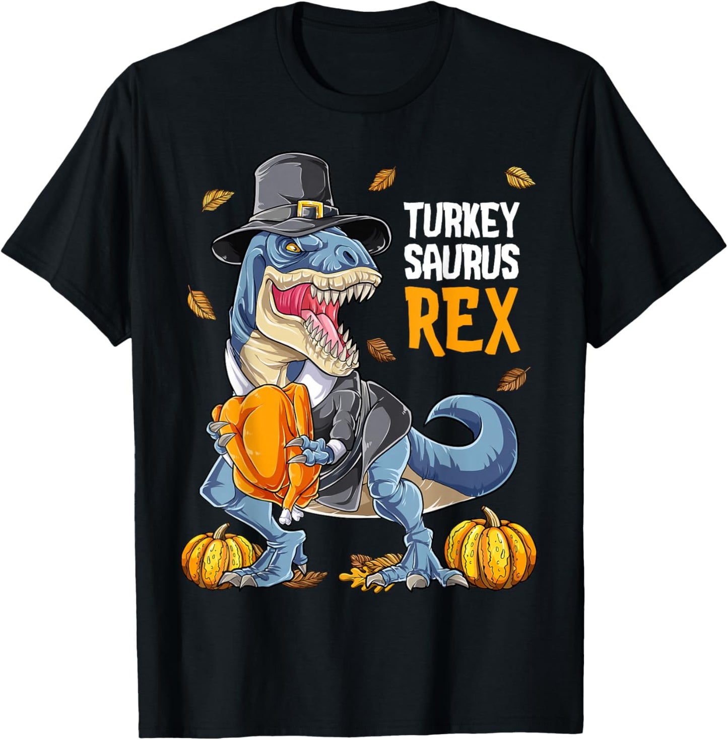 Dinosaur Thanksgiving Boys Turkey Saurus T-rex Pilgrim Men