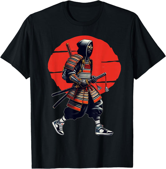 Afro American Samurai Japanese Warrior Vintage Bushido