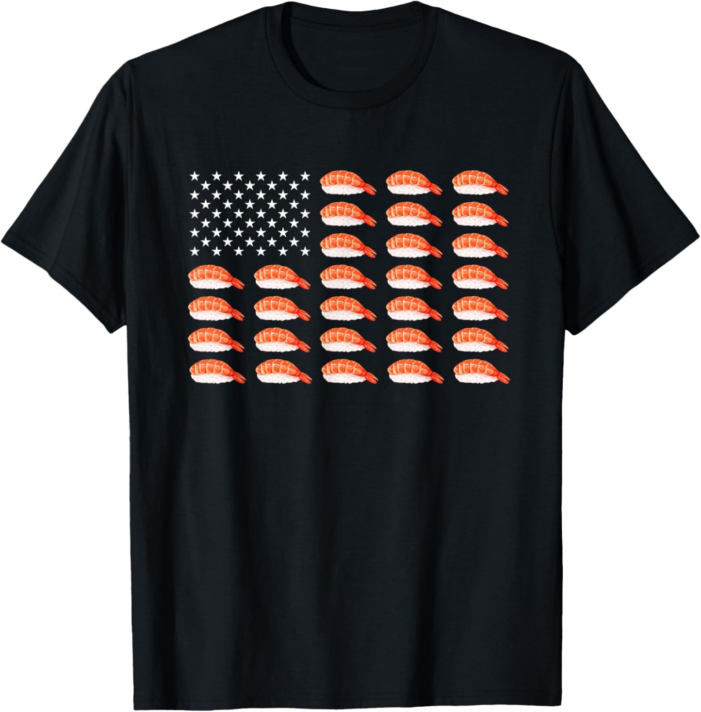 Sushi USA Flag Japanese Funny American Flag Kawaii Anime