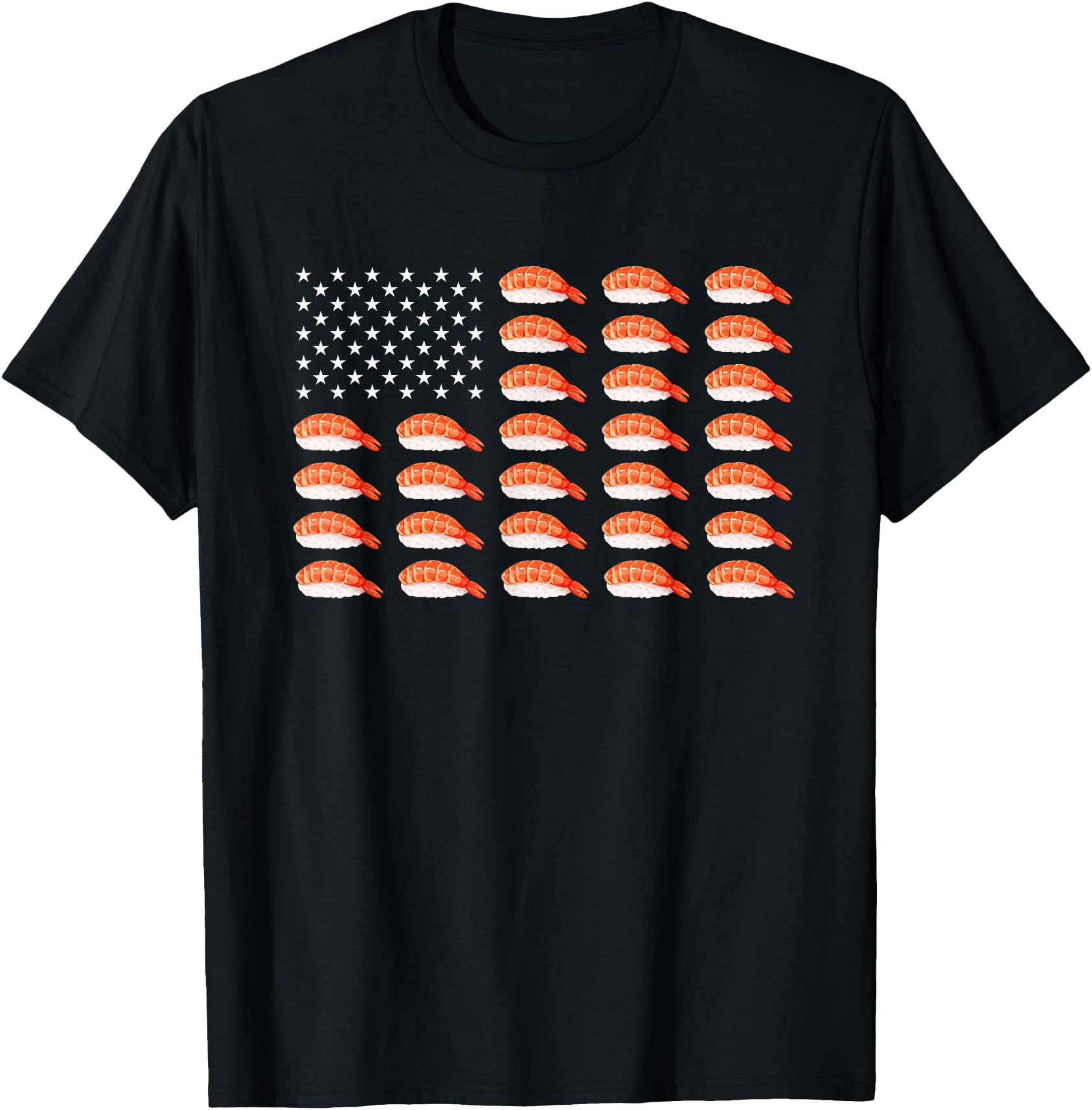 Sushi USA Flag Japanese Funny American Flag Kawaii Anime
