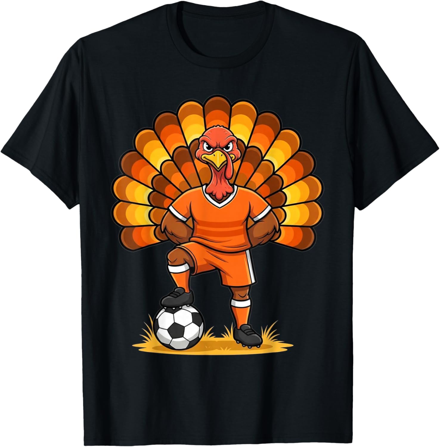 Kids Fall Boys Thanksgiving Soccer Turkey Men Ball Family
