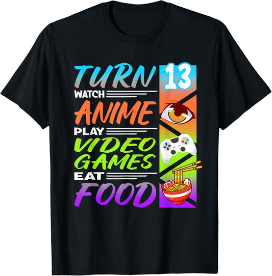 13th Birthday I Gamer I 90s Kawaii Ramen Noodles Anime