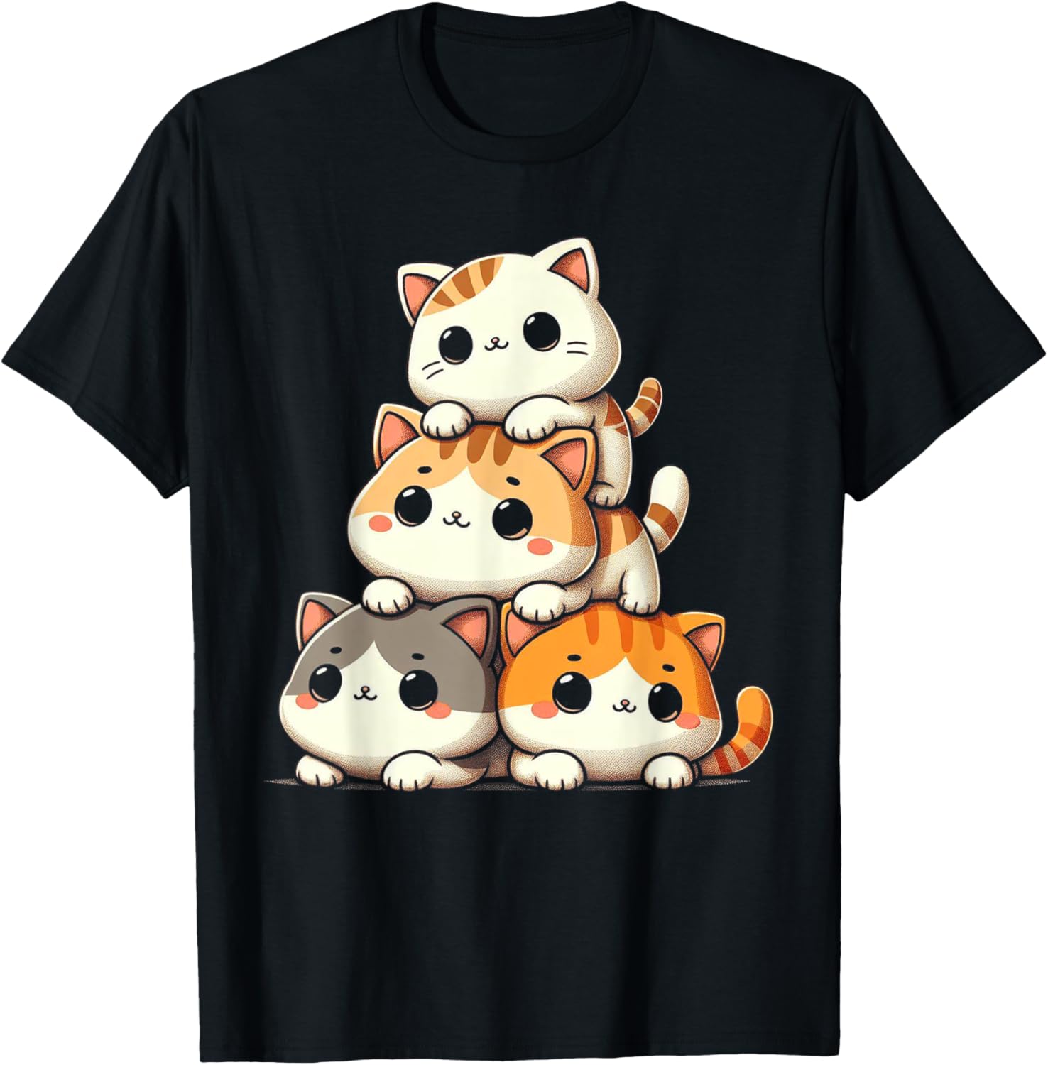 Pile Of Kitty Cats Pile Kawaii Neko Chibi Meowtain Anime