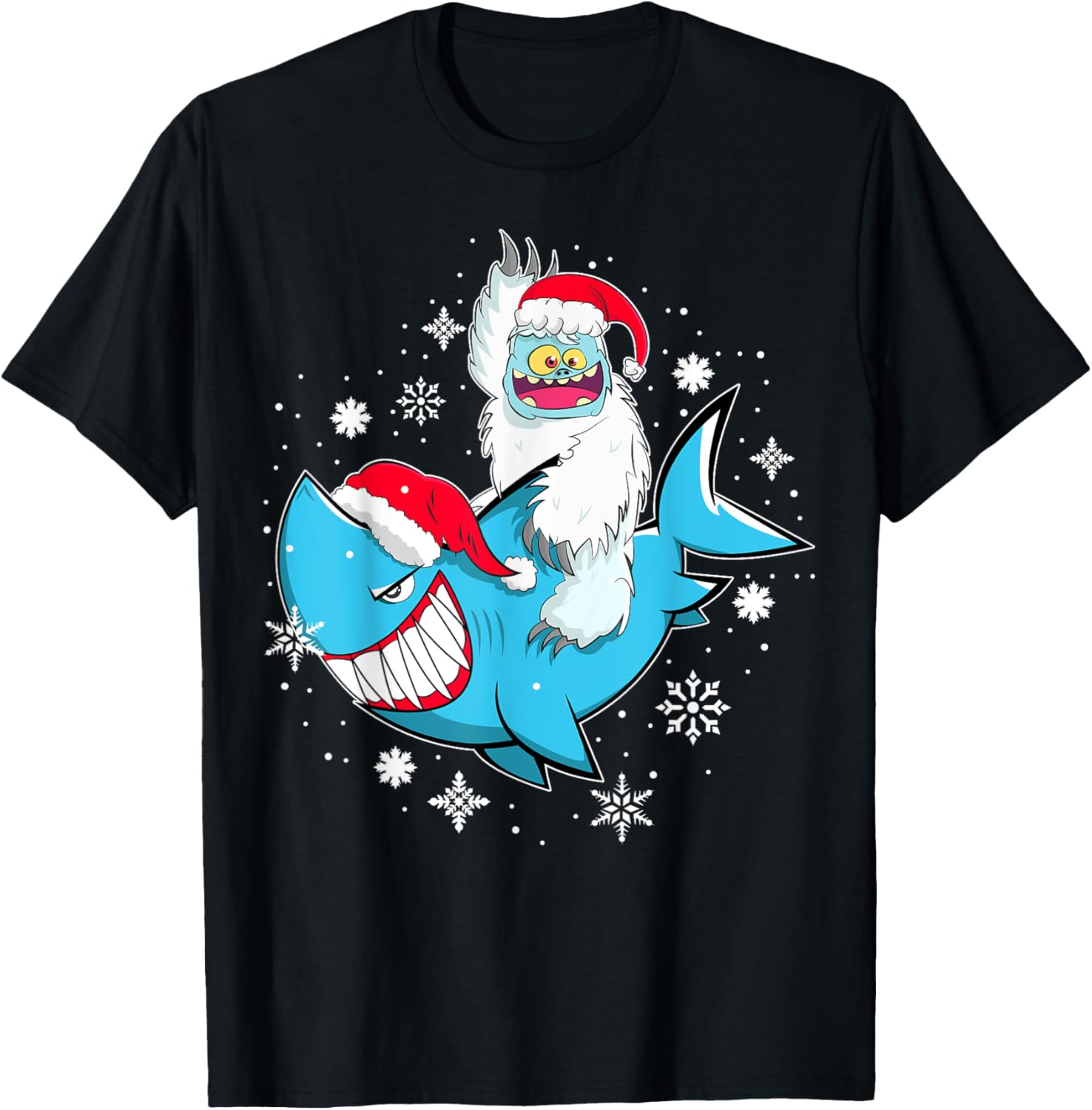 Yeti To Party Shark Santa Hat Christmas Pajama Xmas Gift