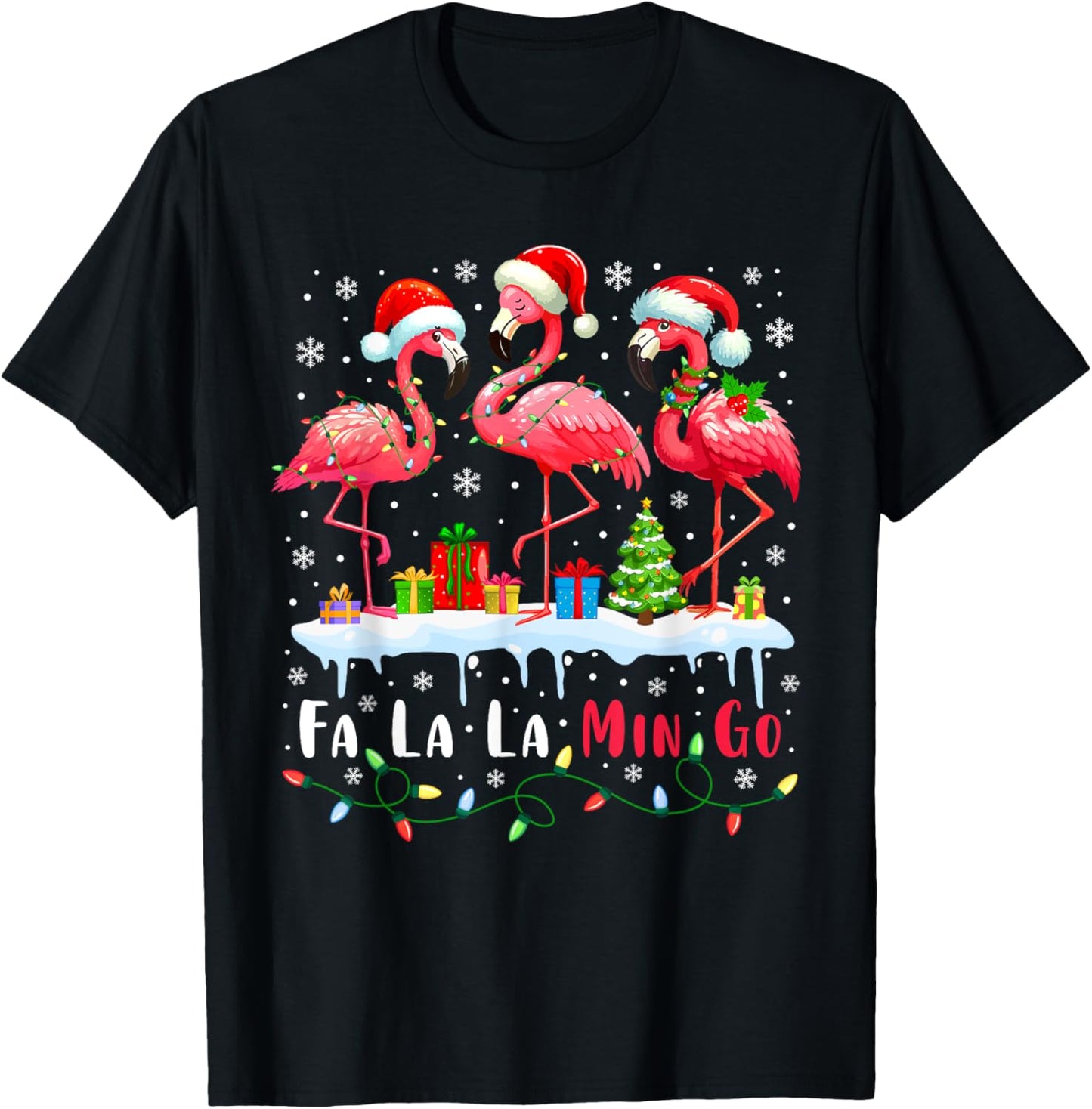Fa La La Mingo Flamingo Christmas Tropical Xmas Tree Lights