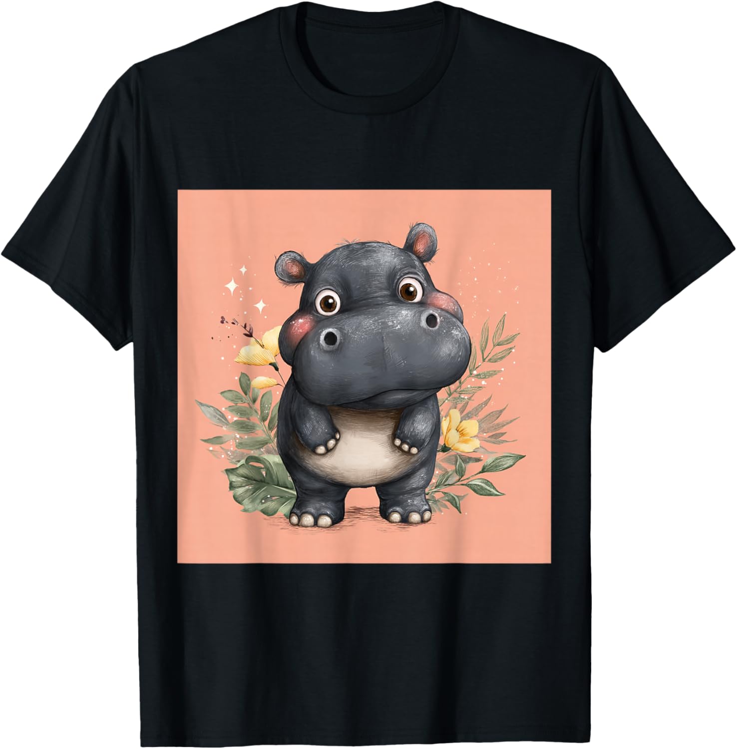 Cute Cartoon Hippo Chibi Style Cute Baby Hippo