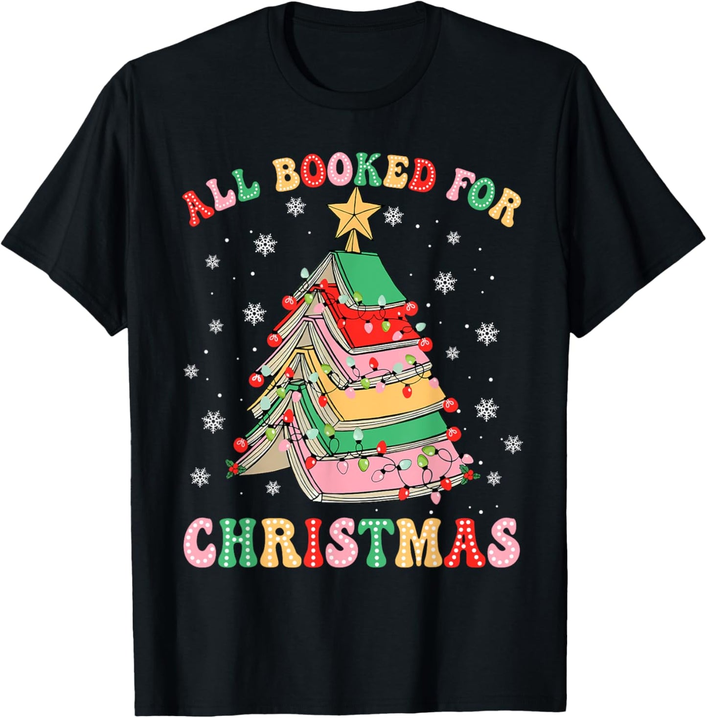 All Booked For Christmas Xmas Tree Books Pajamas Holiday