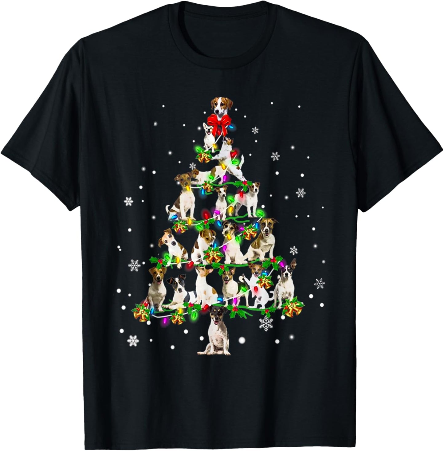 Cute Jack Russell Terrier dog Christmas Tree gift decor Xmas T-Shirt for Men Women Kids