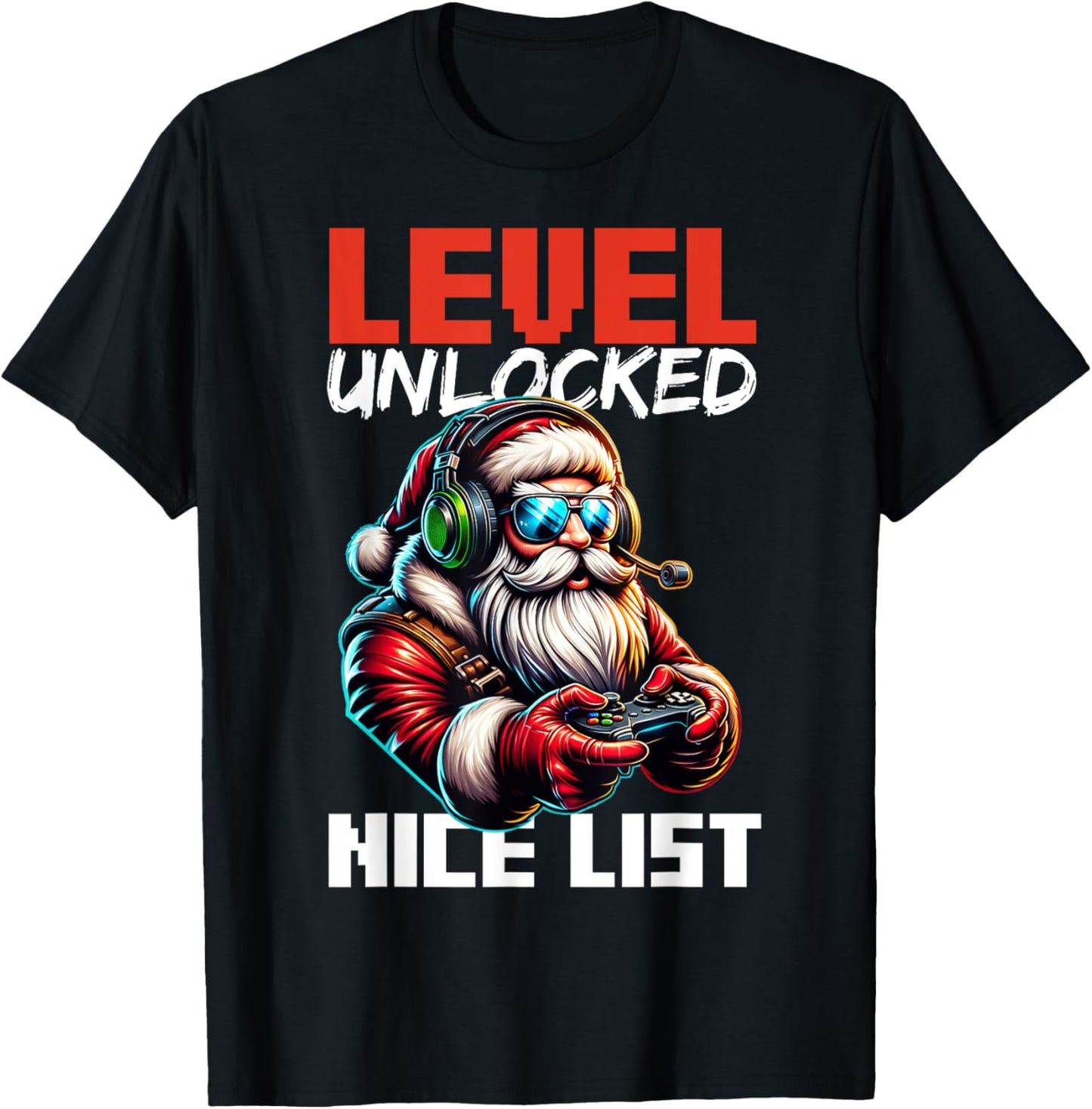 Christmas Gamer Boys Nice List Video Game Santa Xmas