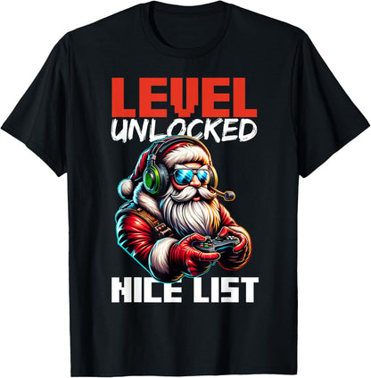 Christmas Gamer Boys Nice List Video Game Santa Xmas