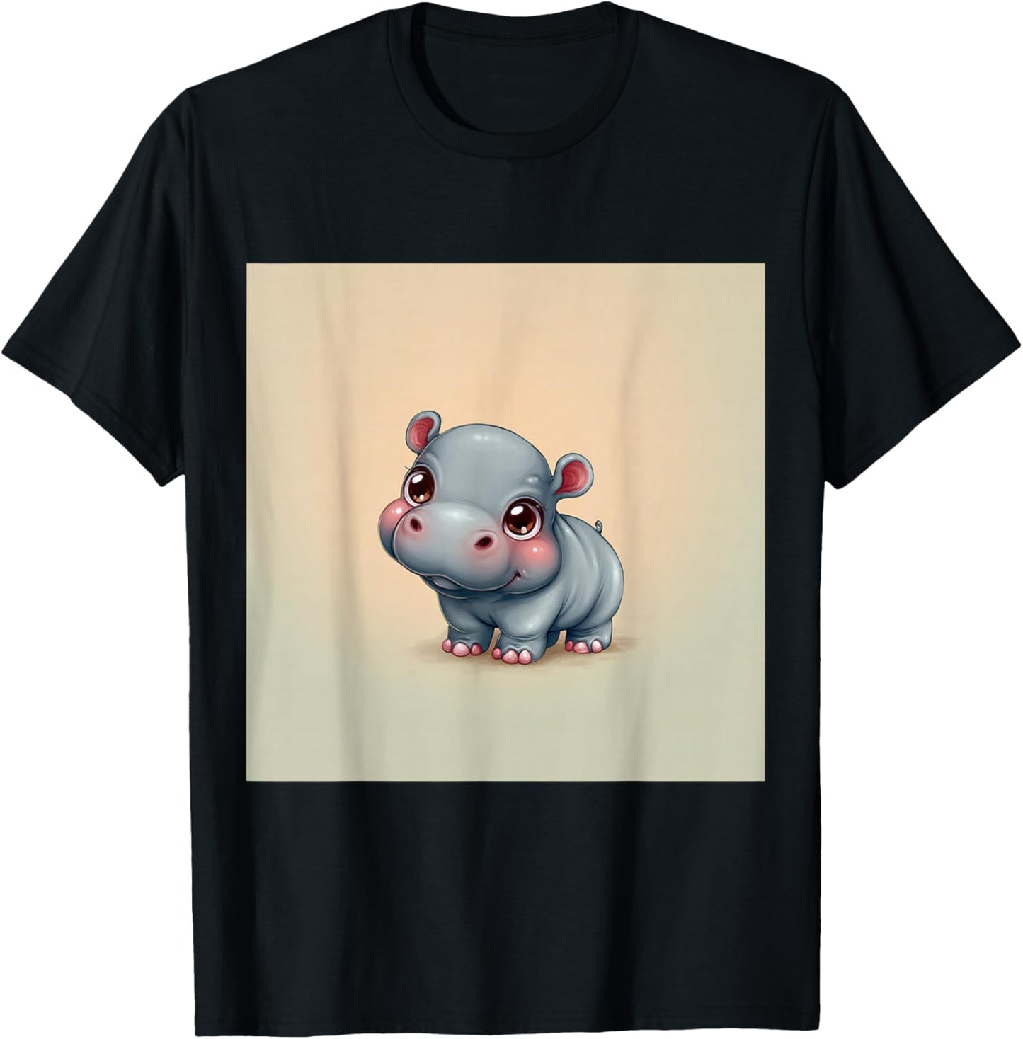 Cute Cartoon Hippo Chibi Style Cute Baby Hippo