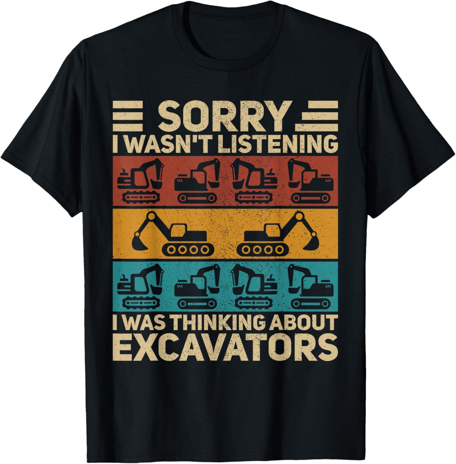 Excavators Outfit Retro Construction Worker Funny Excavator