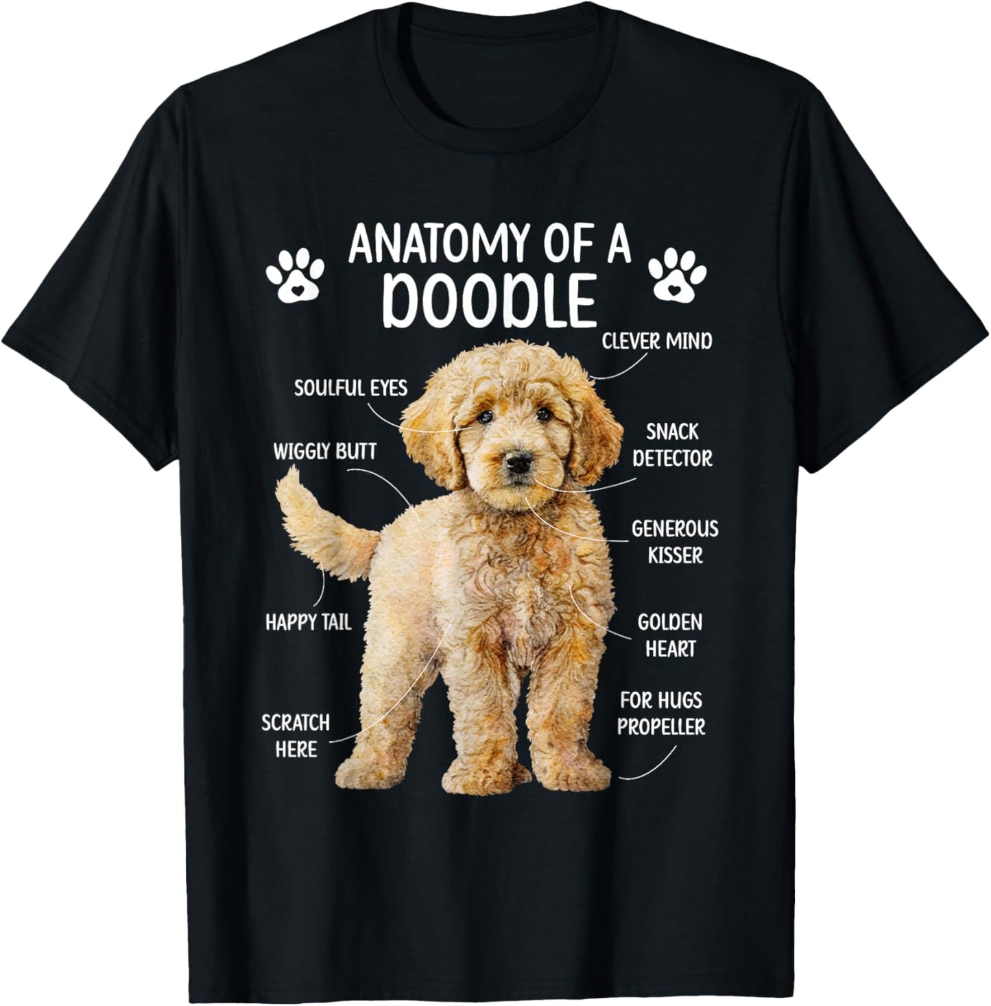 Anatomy Of A Doodle Dog Doodle Owner Goldendoodle Mom T-Shirt
