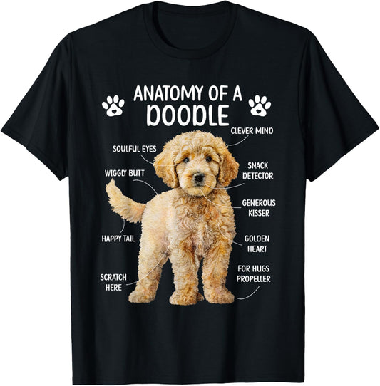 Anatomy Of A Doodle Dog Doodle Owner Goldendoodle Mom T-Shirt