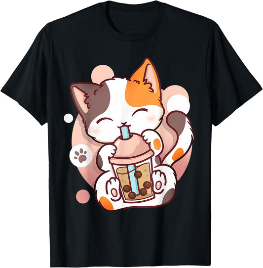 Cat Boba Tea Bubble Tea Anime Kawaii Neko