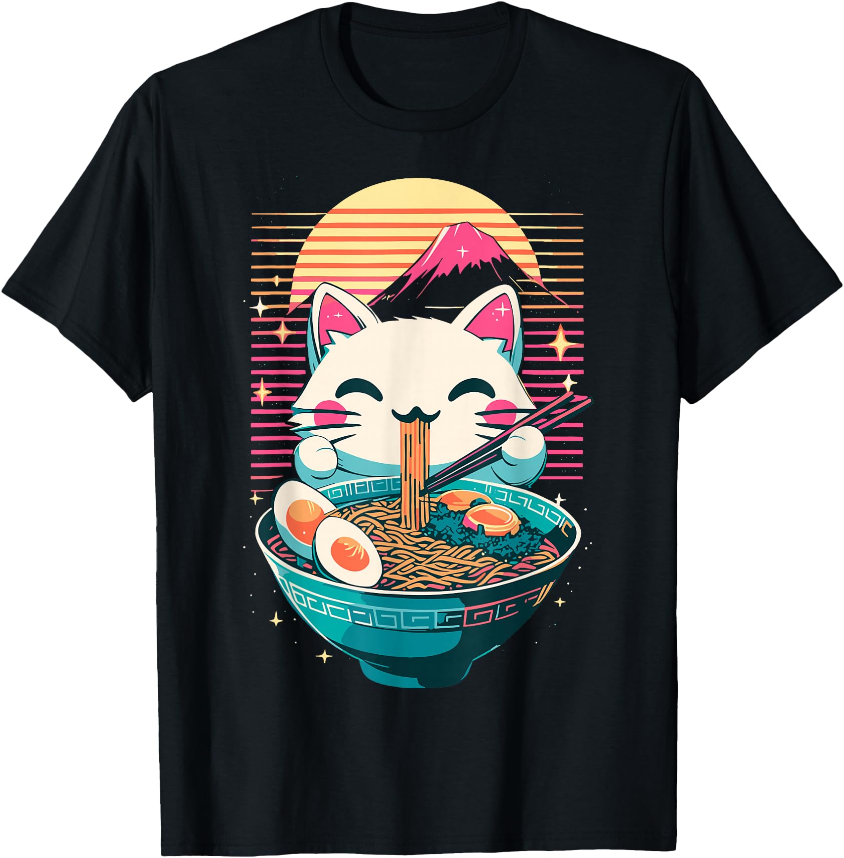Anime Cat Eating Ramen Japanese Ramen Cat Japan
