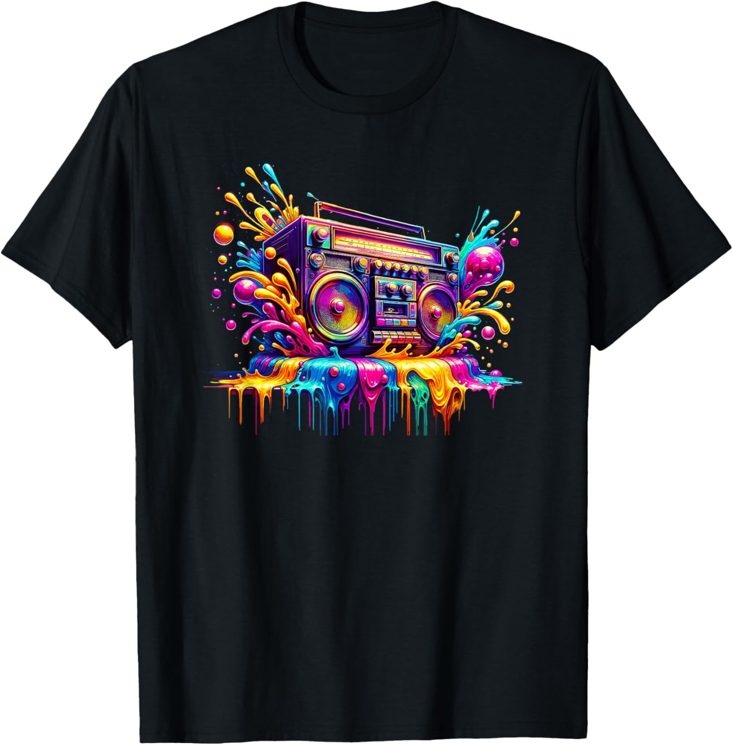 Splash Art Boombox Old School 80s Music Hip Hop