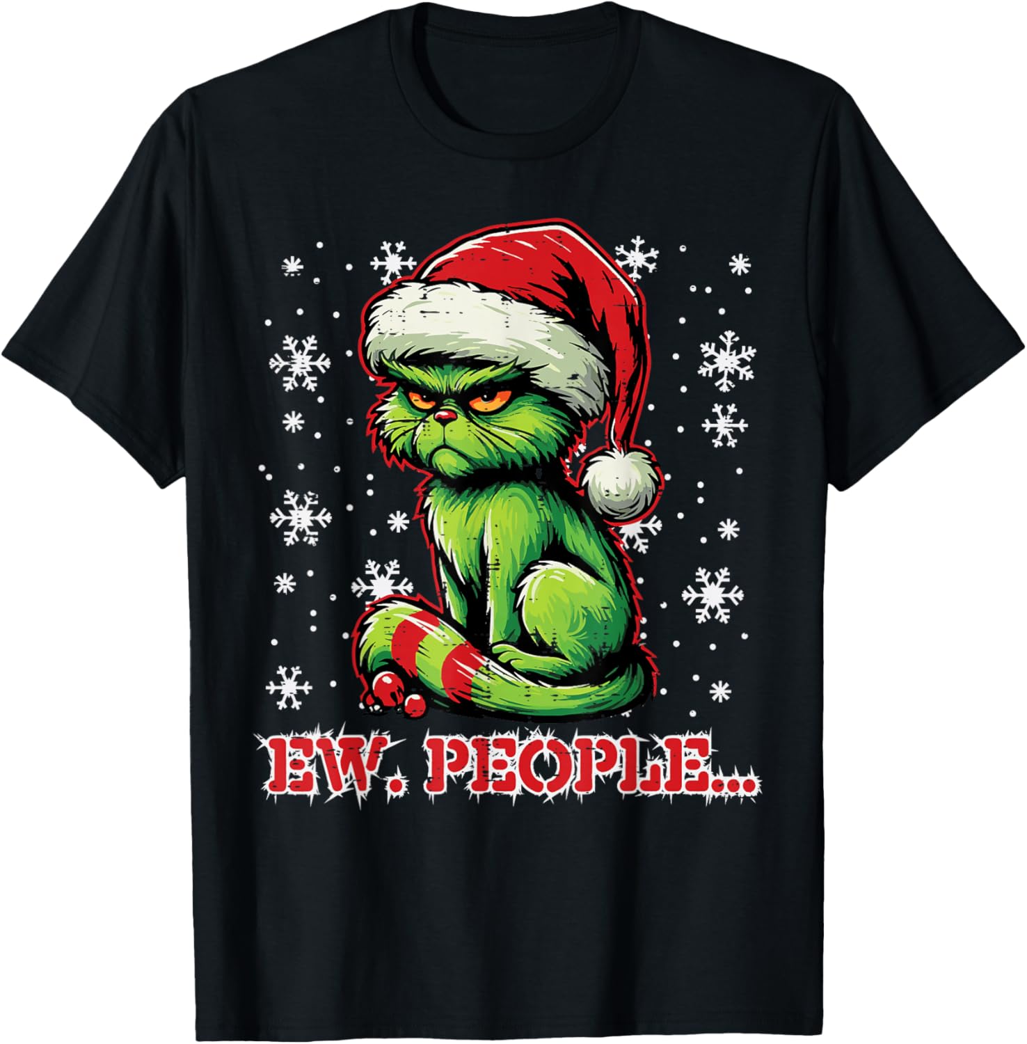 Christmas Cat Santa Ew People Funny Xmas Men Women Kids