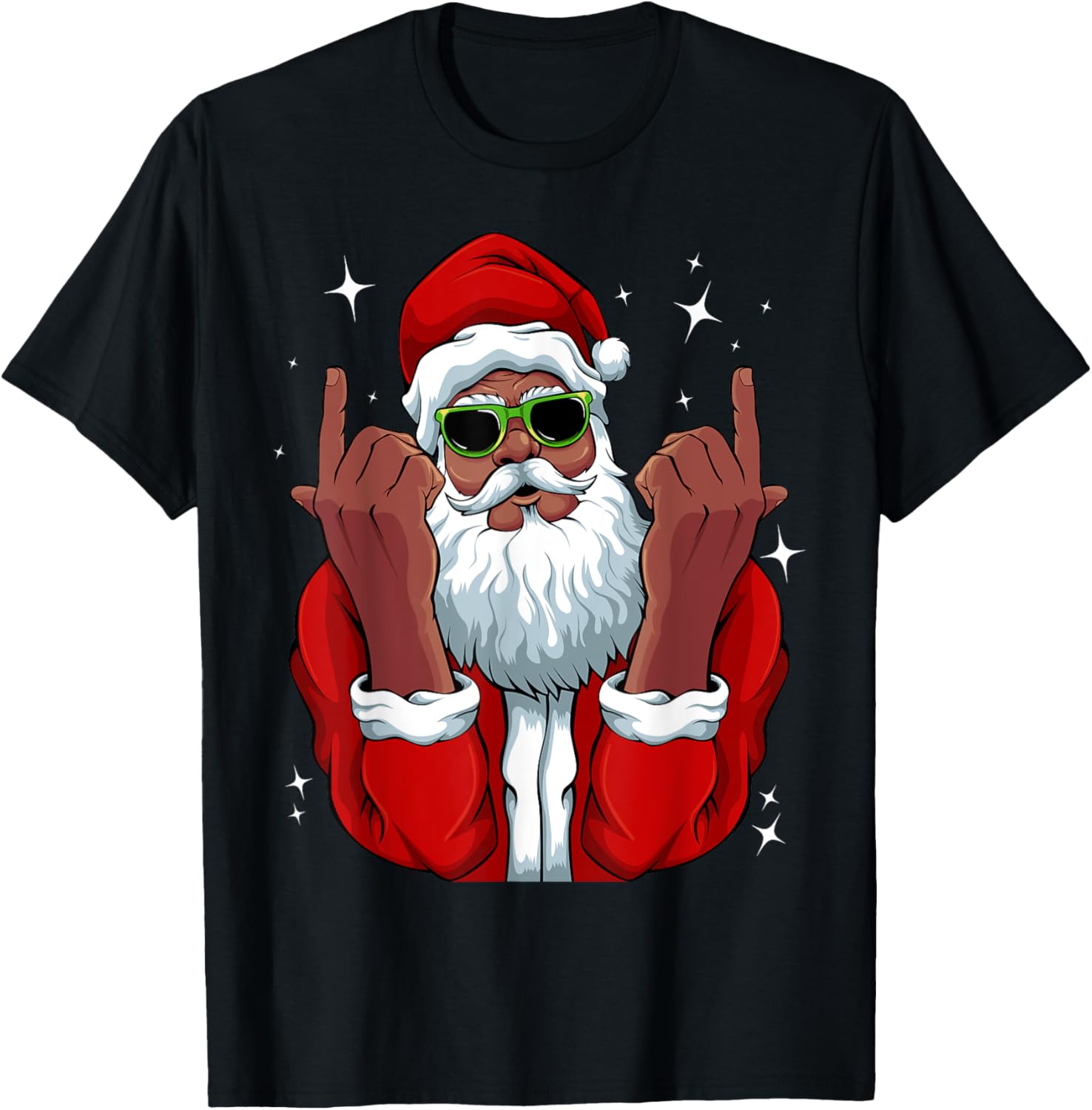 African American Santa Christmas Pajama Cool Black X-Mas