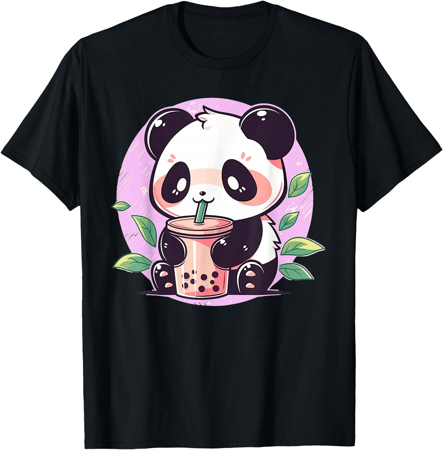 Kawaii Cute Anime Panda Drinking Bubble Boba Tea Girls Teens