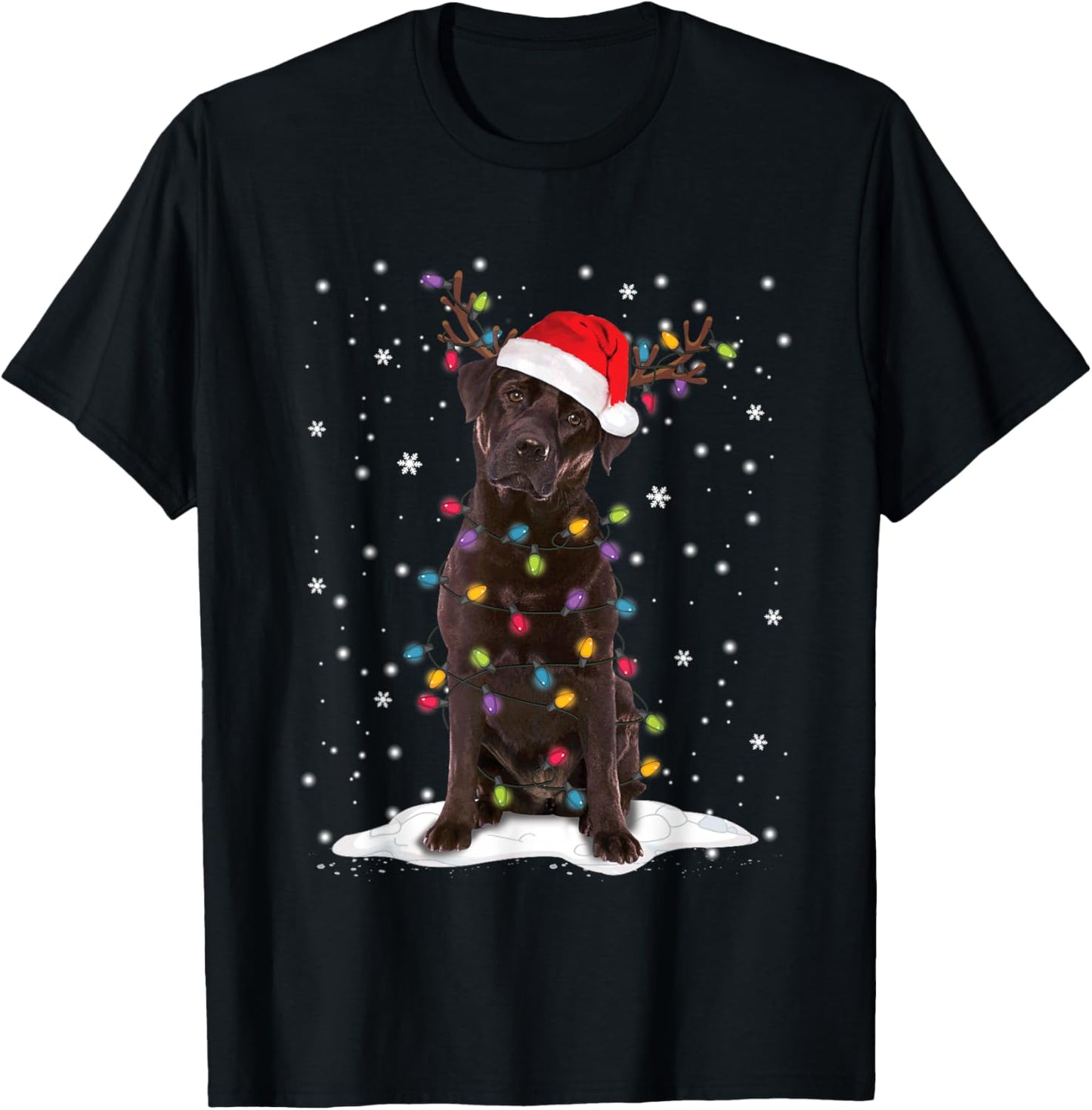 Chocolate Lab Labrador Christmas Tree Lights Pajama Dog Xmas