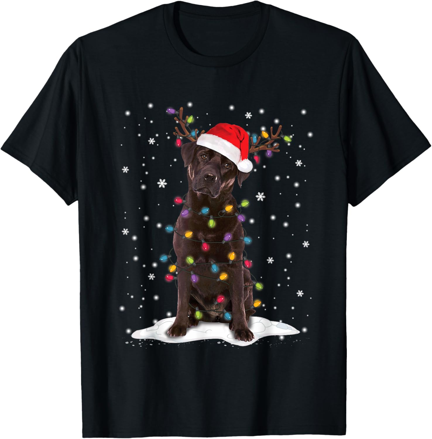 Chocolate Lab Labrador Christmas Tree Lights Pajama Dog Xmas