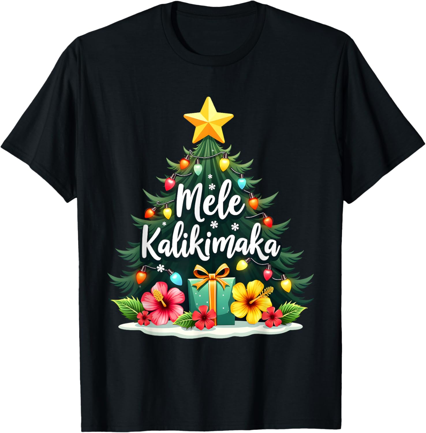 Mele Kalikimaka Hawaiian Christmas Tree Family Matching Xmas