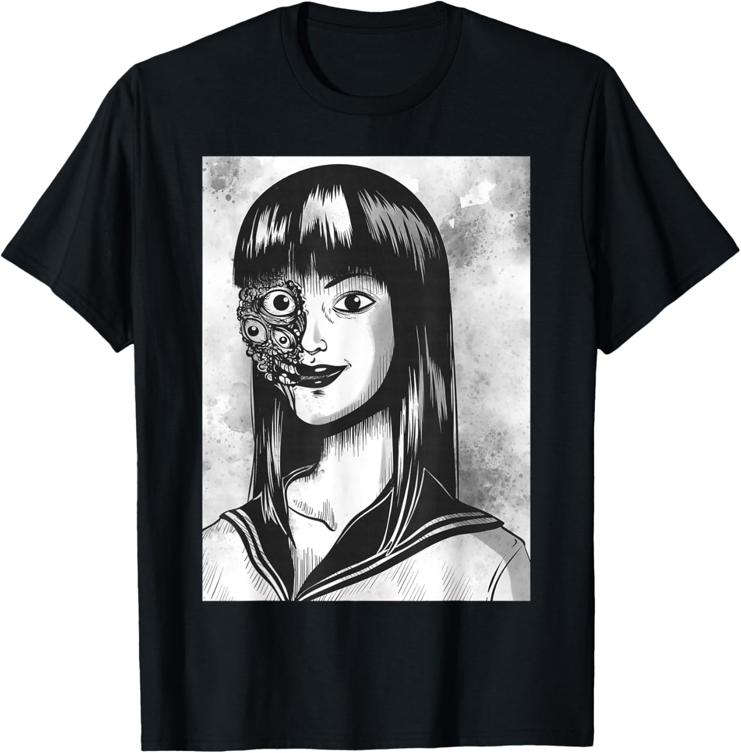 Creepy Horror Manga Anime Woman Eyes Halloween Art
